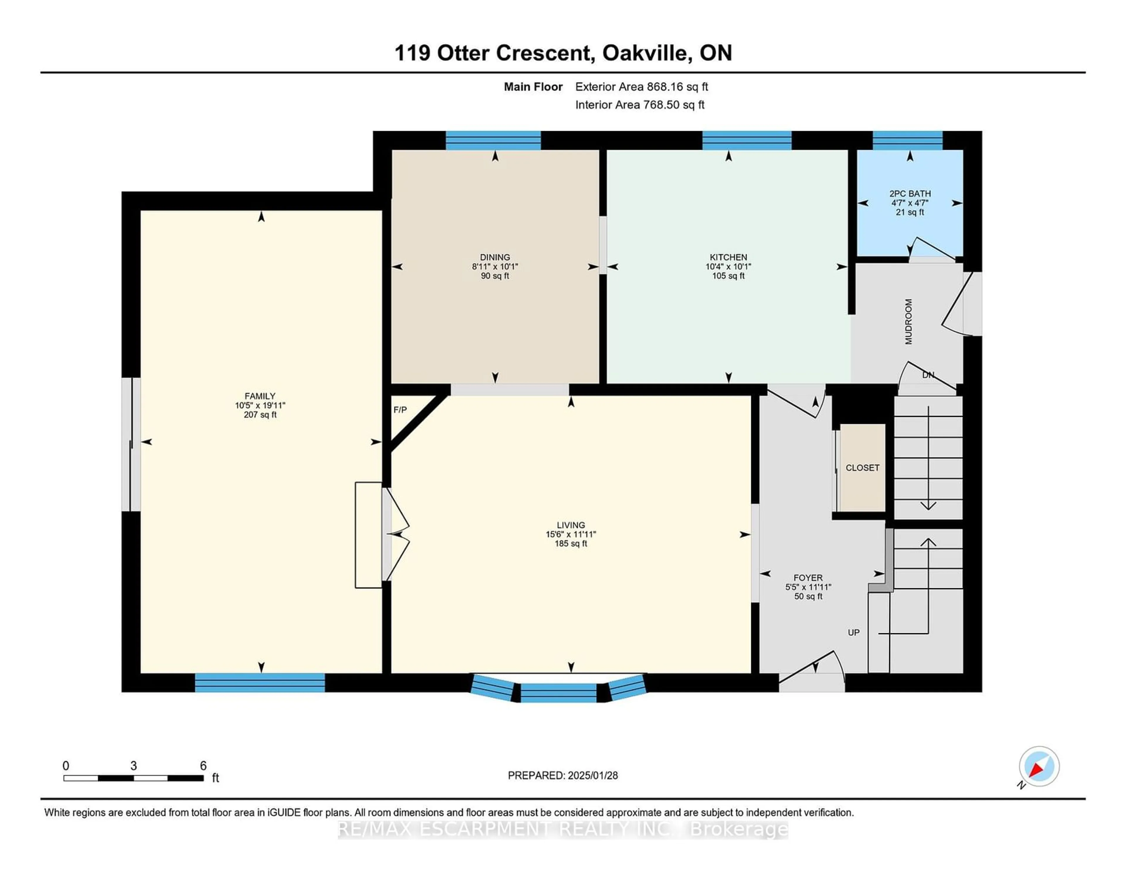 Floor plan for 119 Otter Cres, Oakville Ontario L6H 1E7