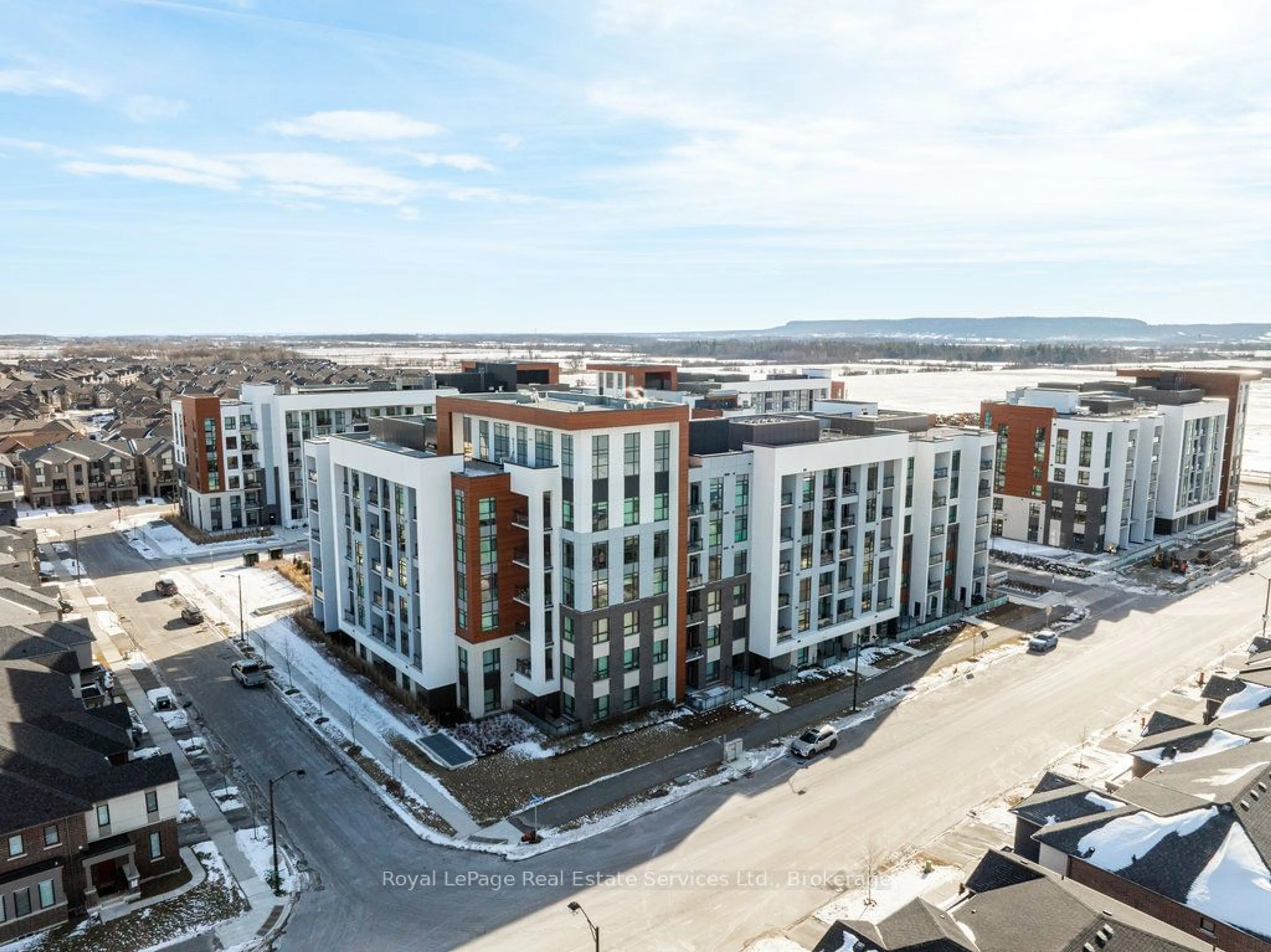 A pic from outside/outdoor area/front of a property/back of a property/a pic from drone, city buildings view from balcony for 460 Gordon Krantz Ave #306, Milton Ontario L9T 2X5