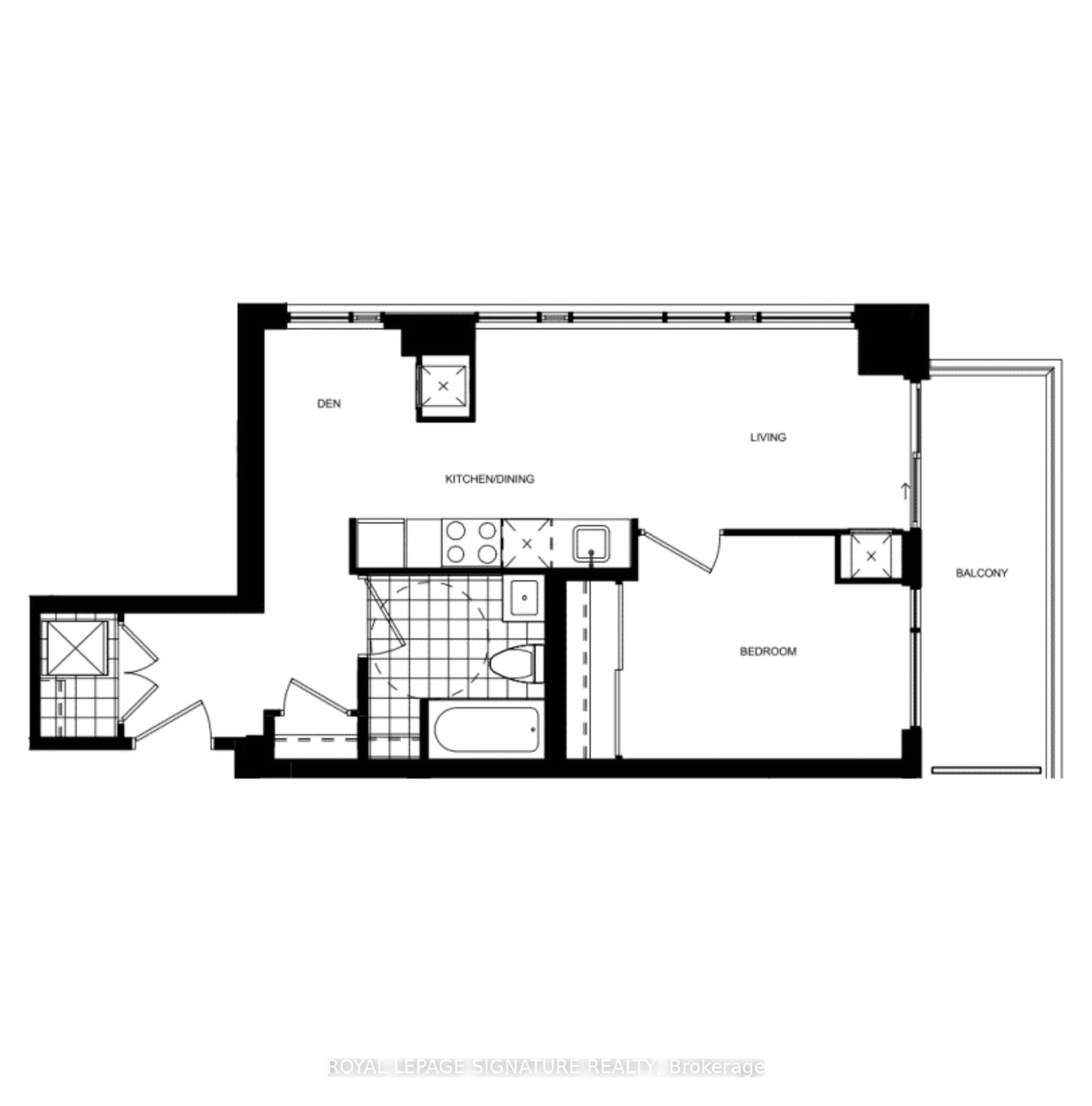 Floor plan for 30 Samuel Wood Way #2204, Toronto Ontario M9B 0C9