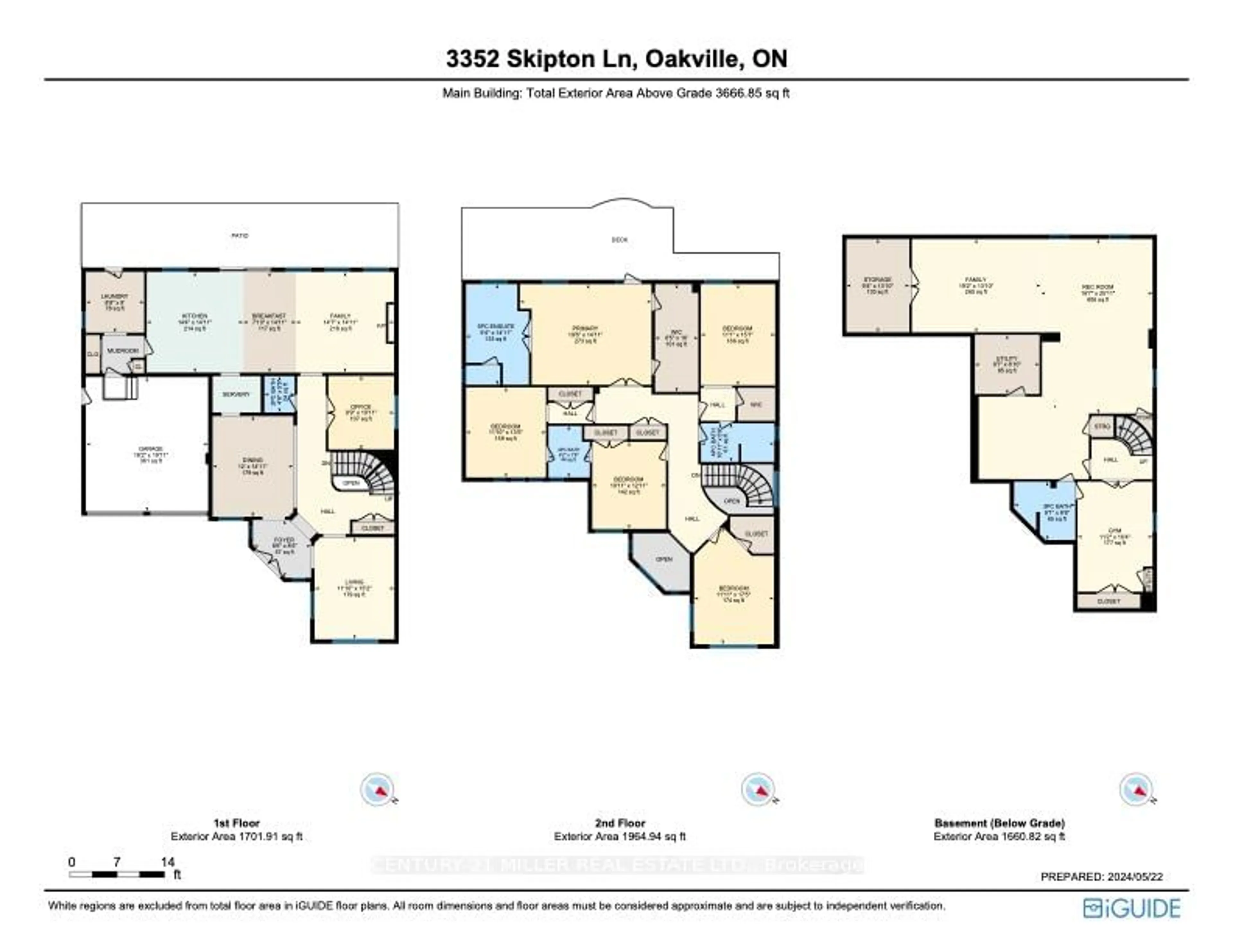 Floor plan for 3352 Skipton Lane, Oakville Ontario L6M 0K3