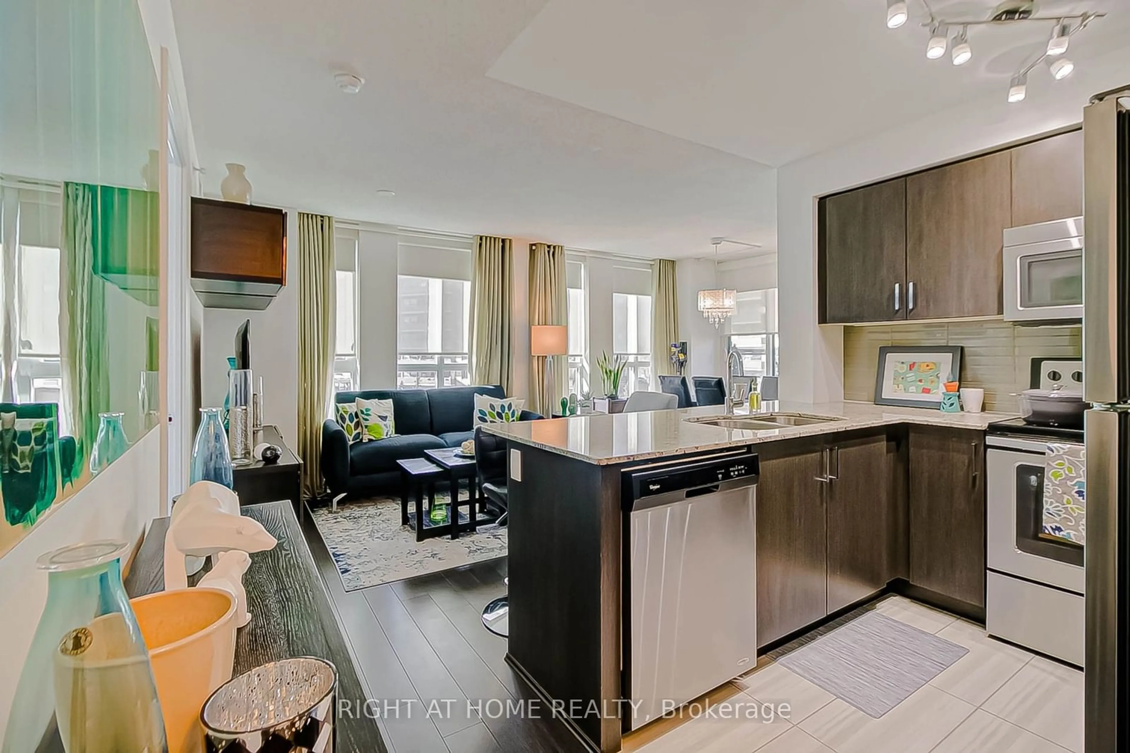 Open concept kitchen, unknown for 80 Esther Lorrie Dr #319, Toronto Ontario M9W 0C6