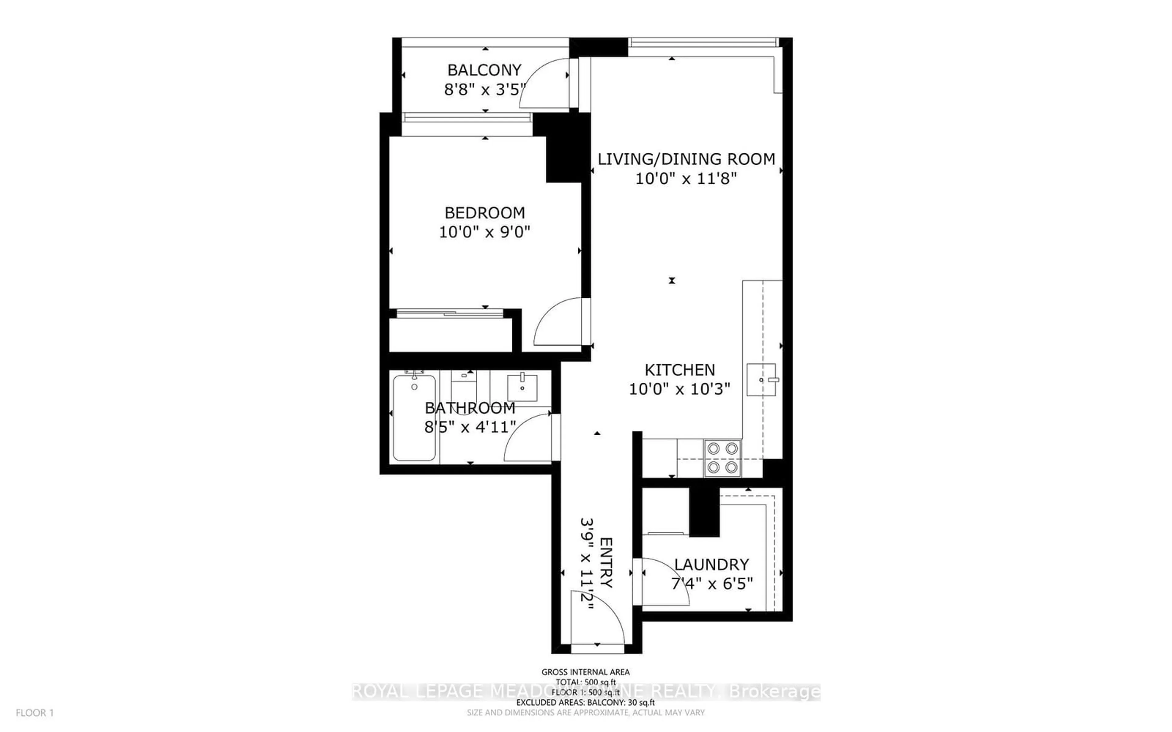 Floor plan for 2481 Taunton Rd #805, Oakville Ontario L6M 0T6