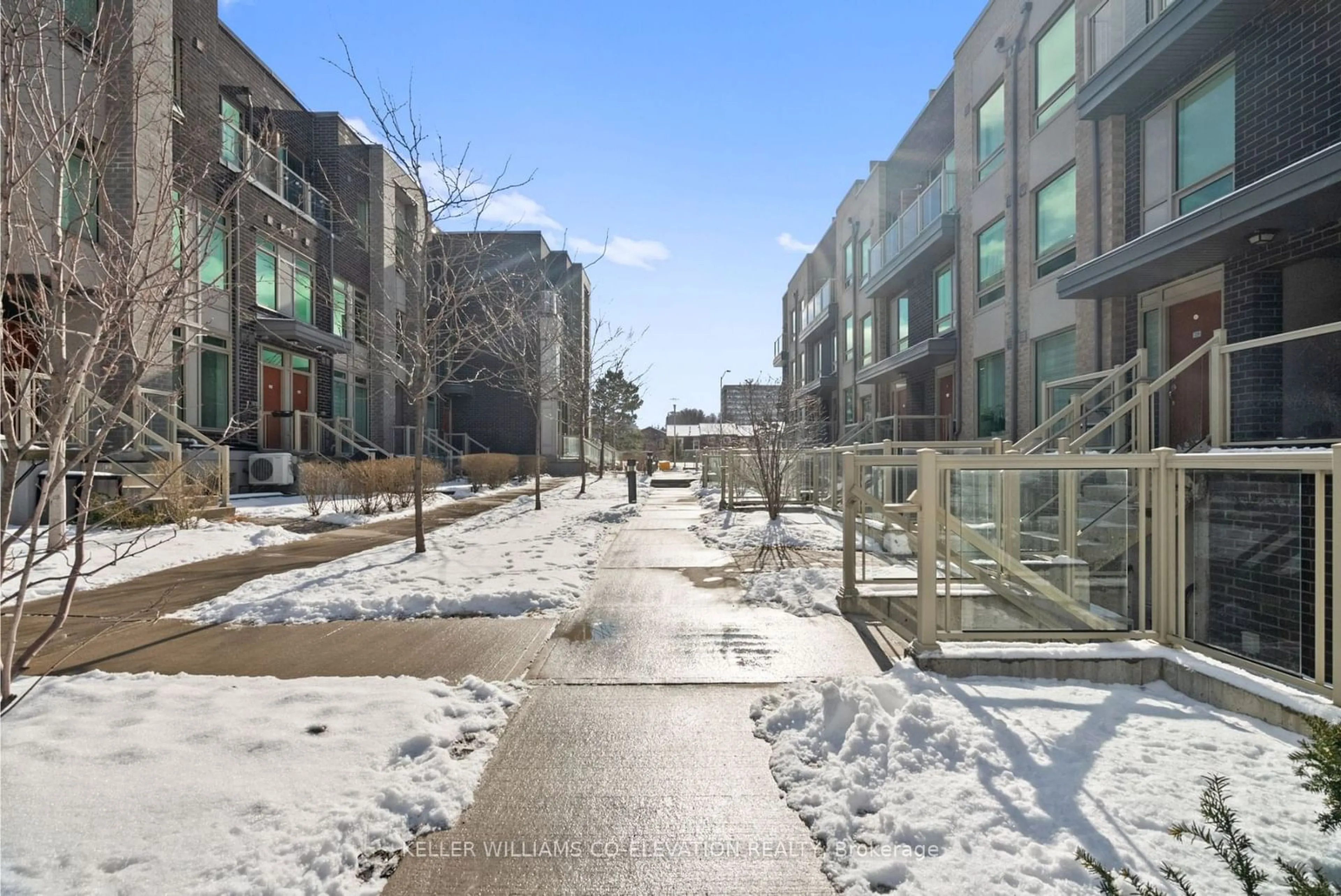 Patio, street for 7 Applewood Lane #217, Toronto Ontario M9C 2Z7