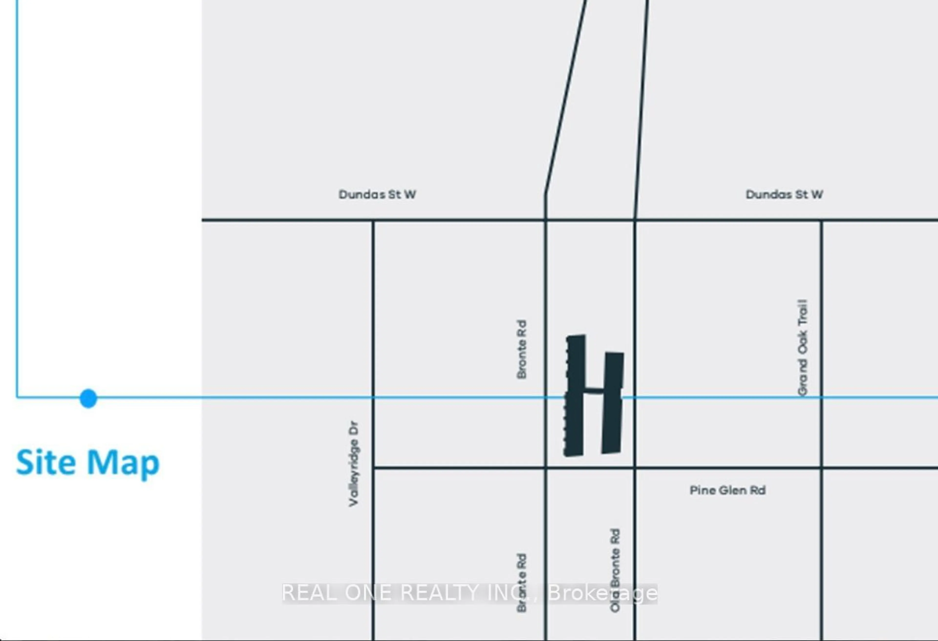 Picture of a map for 2450 Old Bronte Rd #644, Oakville Ontario L6M 5P6