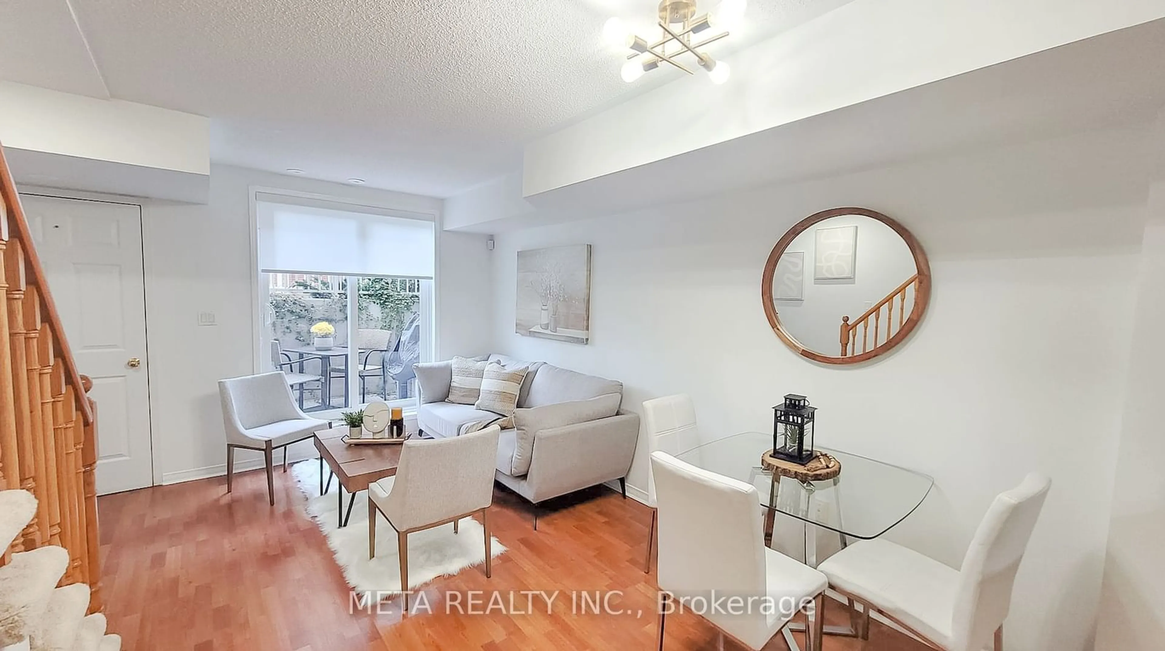 Living room with furniture, wood/laminate floor for 25 Foundry Ave #14, Toronto Ontario M6H 4K7