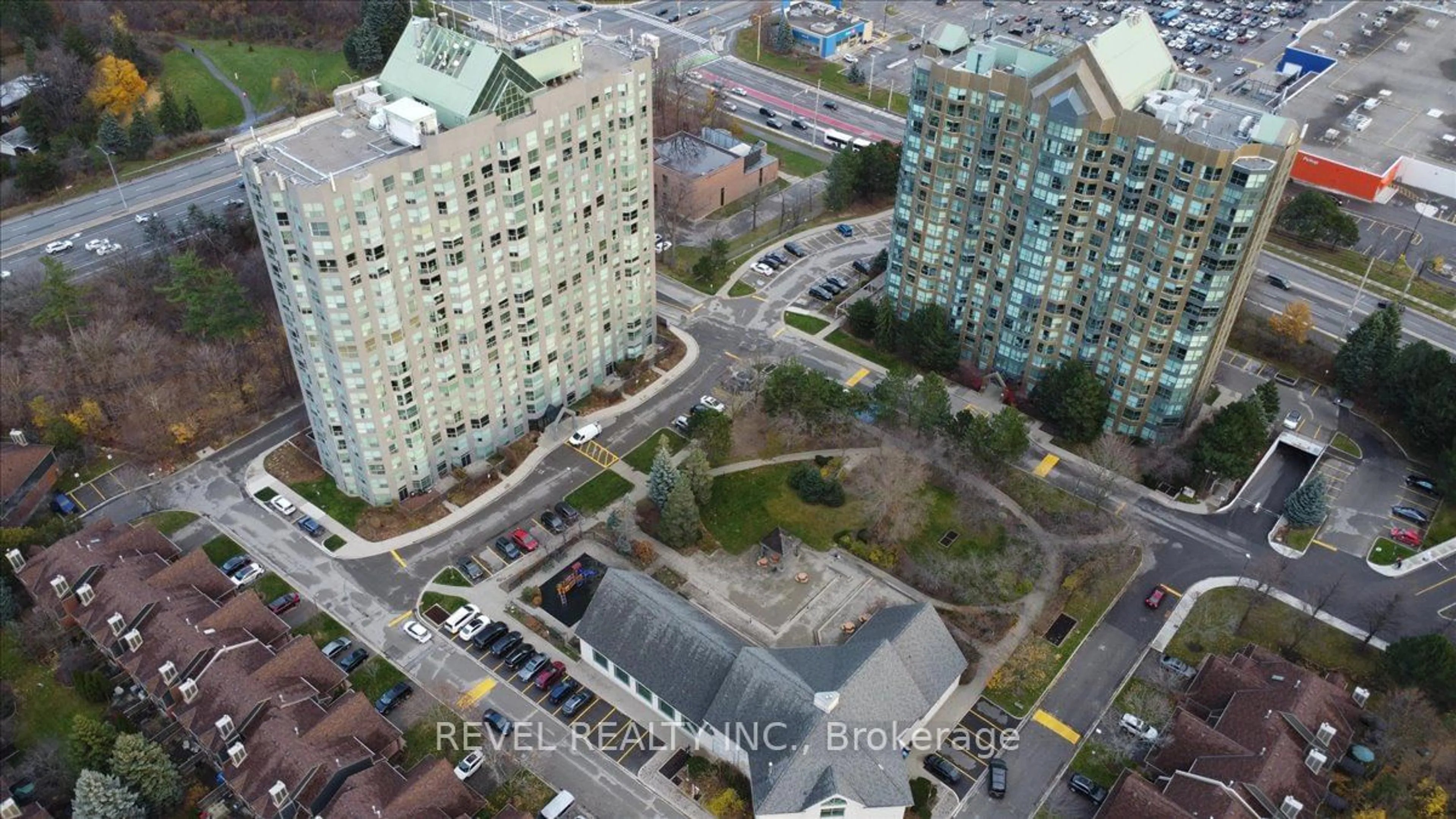 A pic from outside/outdoor area/front of a property/back of a property/a pic from drone, city buildings view from balcony for 2155 Burnhamthorpe Rd #303, Mississauga Ontario L5L 5P4