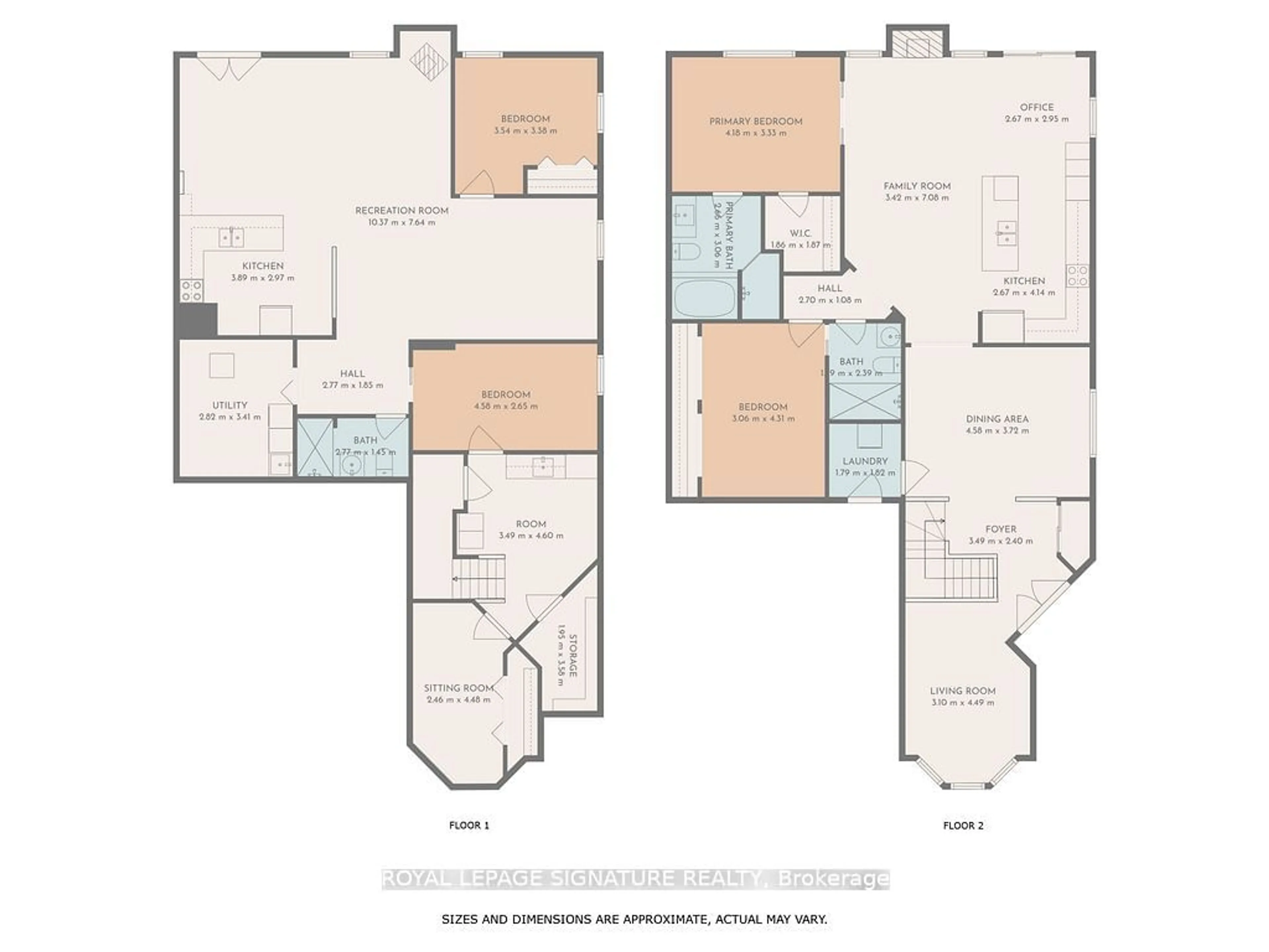 Floor plan for 102 Pennyroyal Cres, Brampton Ontario L6S 6J6