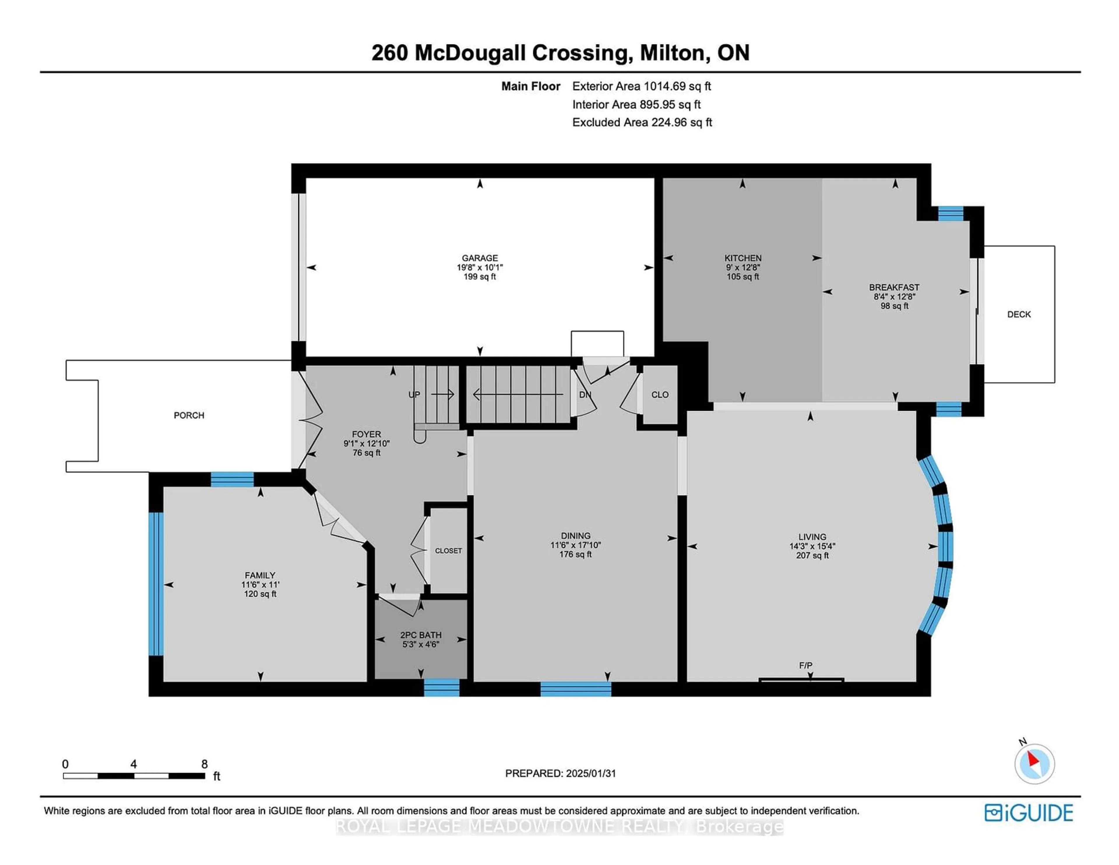 Floor plan for 260 McDougall Crossing, Milton Ontario L9T 0N7