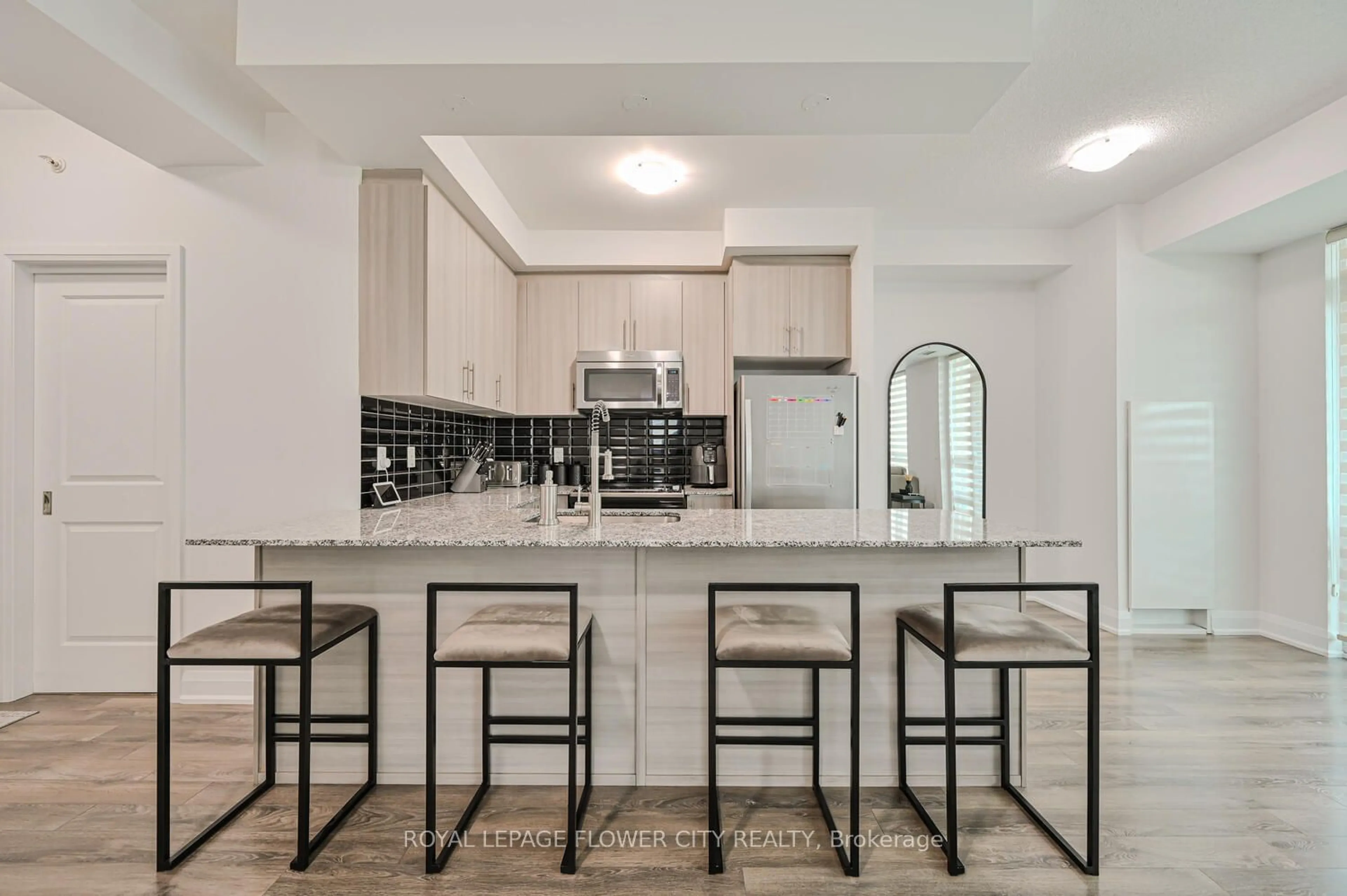 Open concept kitchen, ceramic/tile floor for 55 yorkland Blvd #803, Brampton Ontario L6P 4K9