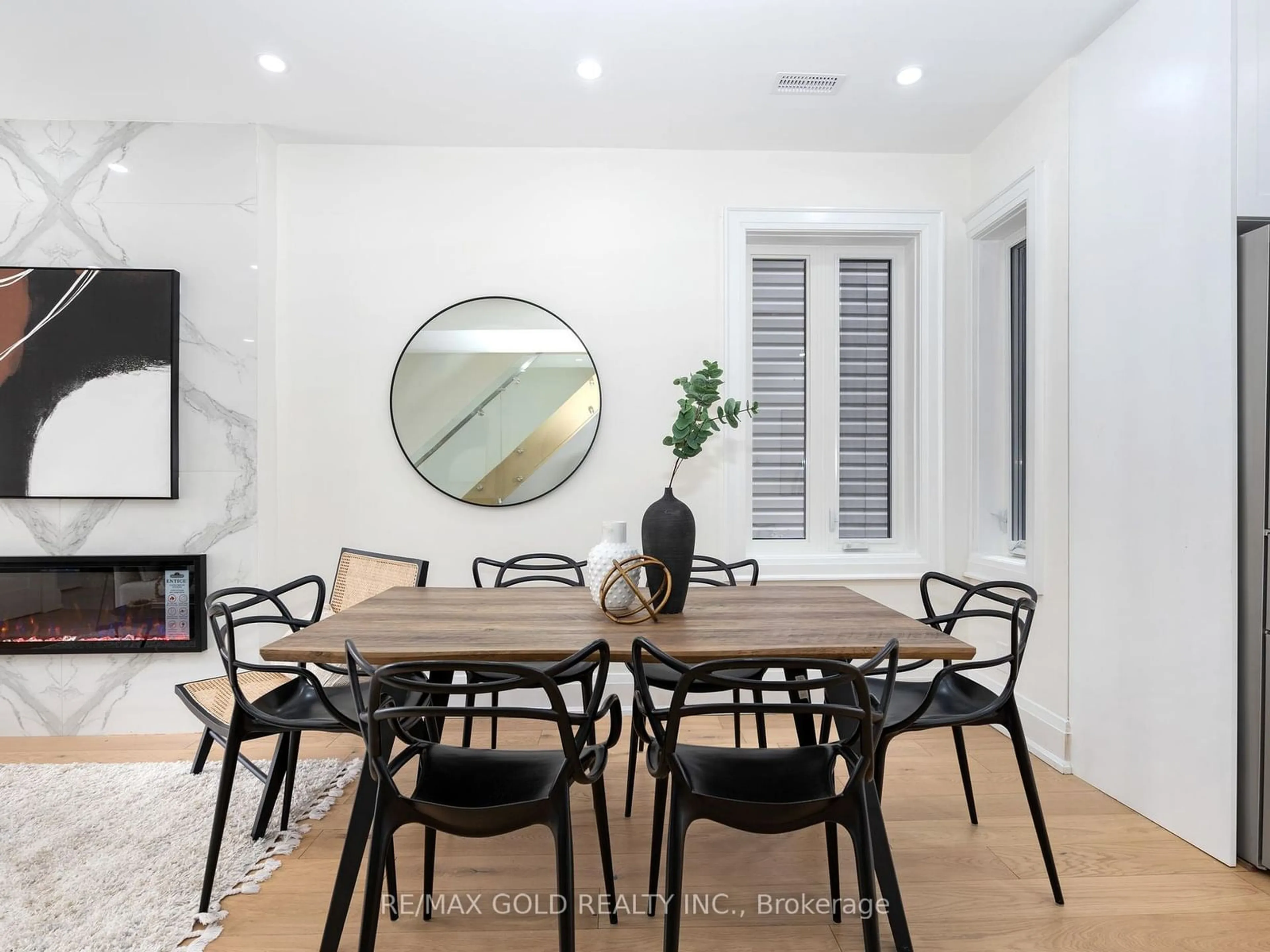 Dining room, wood/laminate floor for 1007 Ossington Ave, Toronto Ontario M6G 3V8