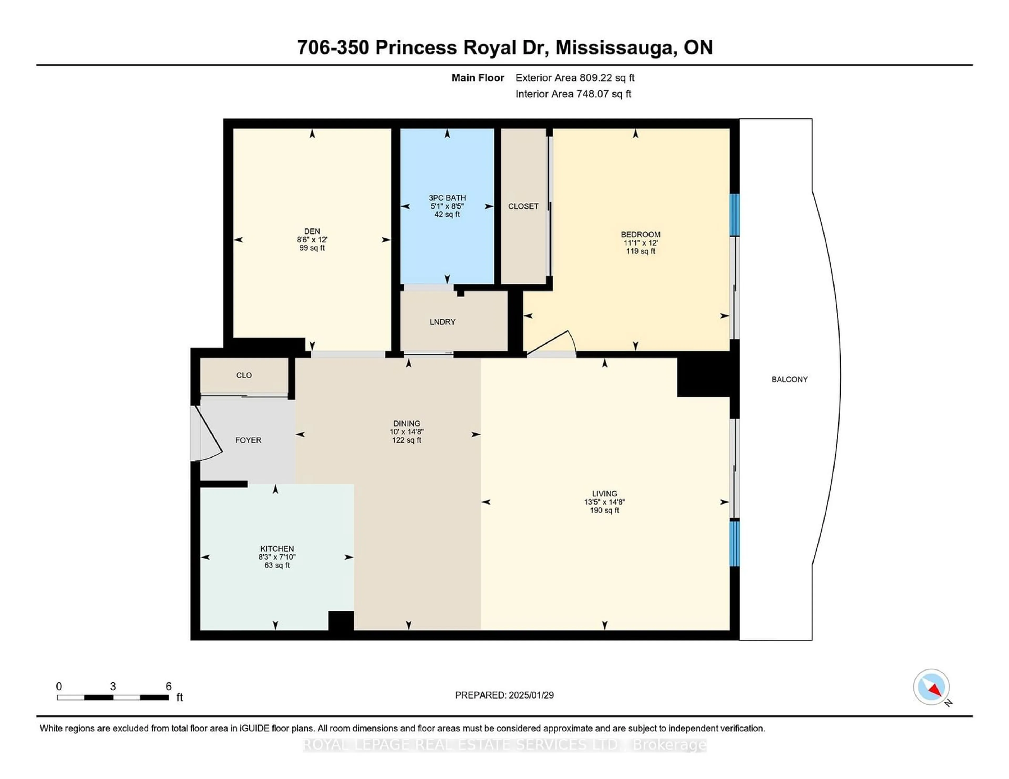 Floor plan for 350 Princess Royal Dr #706, Mississauga Ontario L5B 4N1