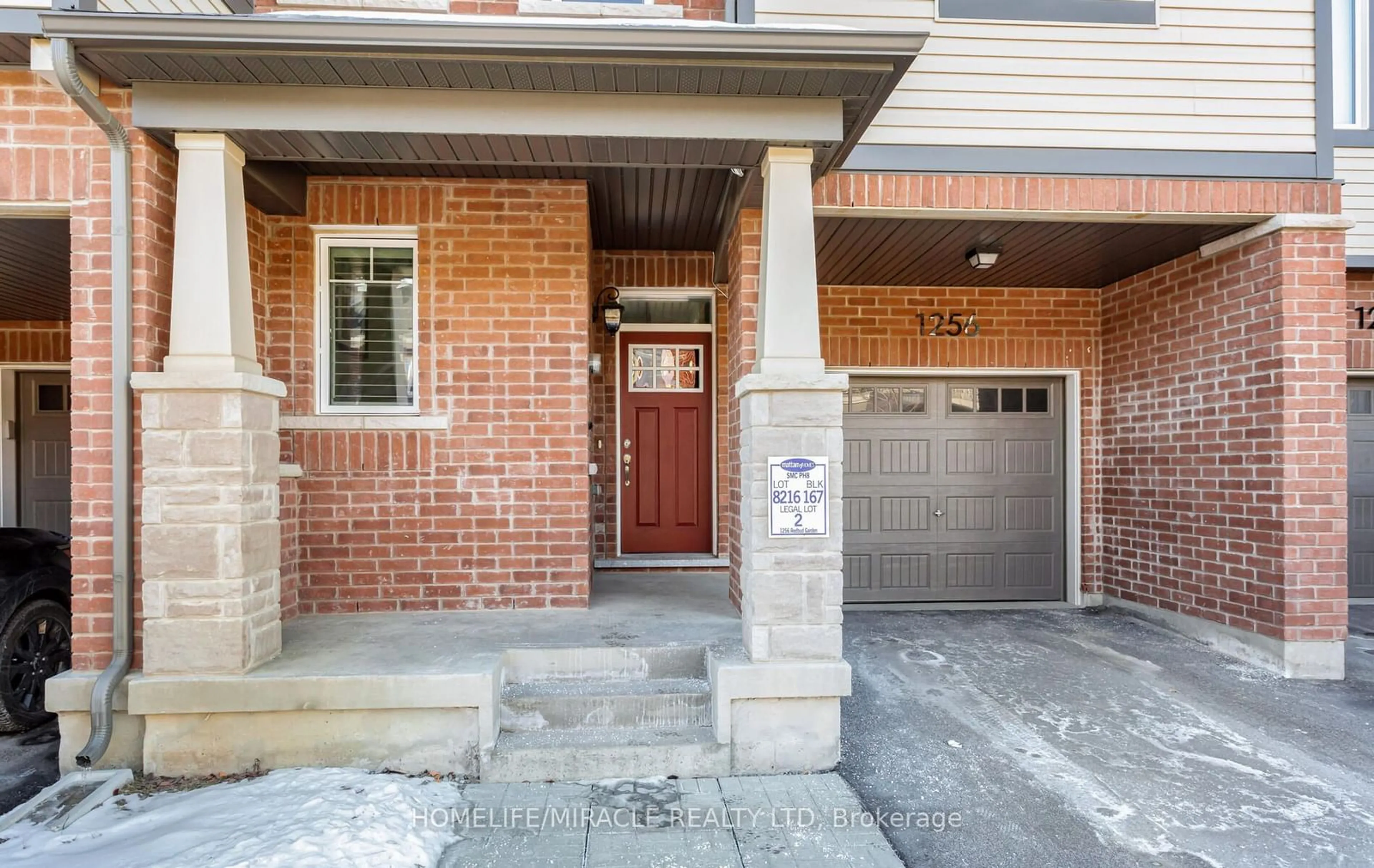 Home with brick exterior material, street for 1256 Redbud Gardens, Milton Ontario L9E 1S2