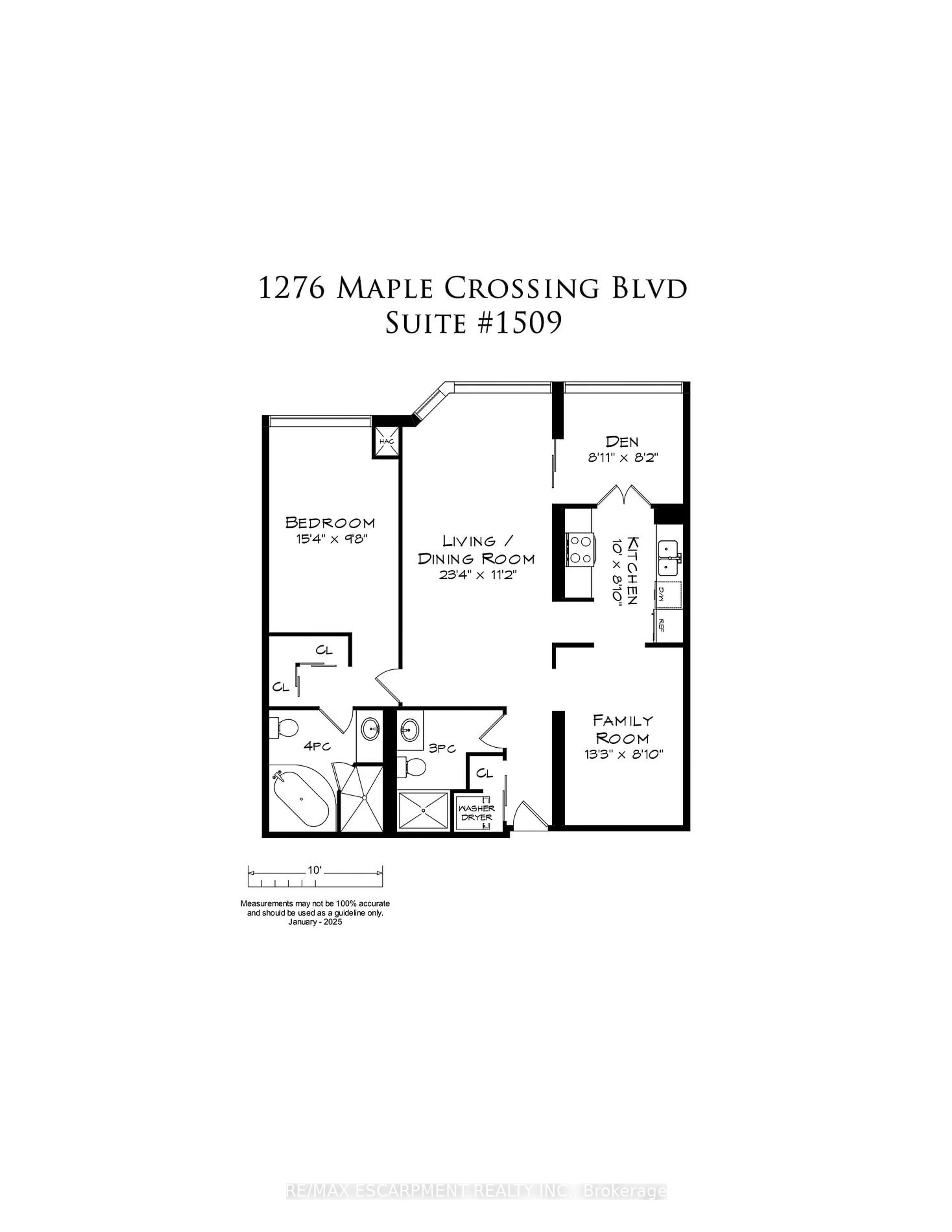 Floor plan for 1276 MAPLE CROSSING Blvd #1509, Burlington Ontario L7S 2J9