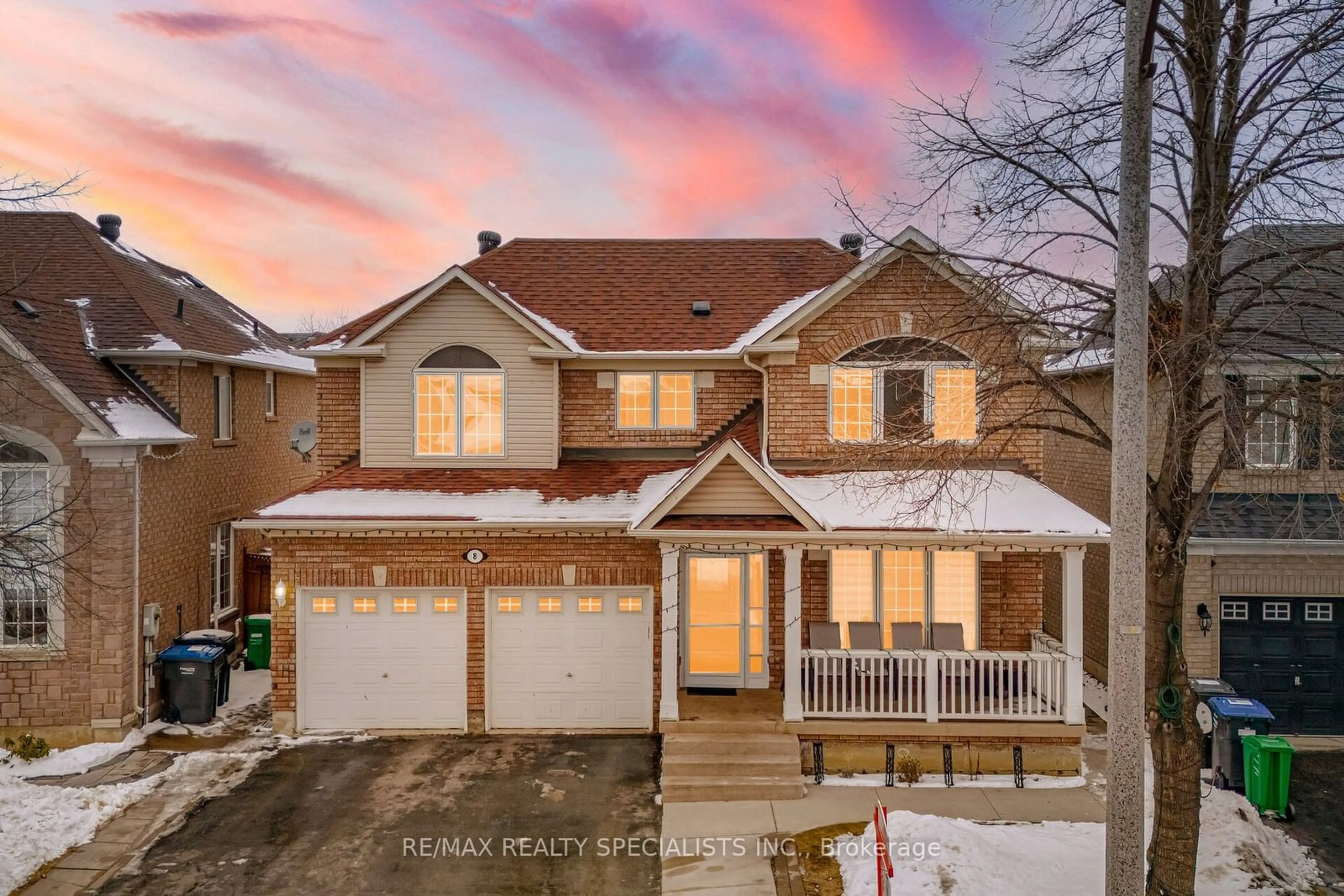 Home with brick exterior material, street for 8 Upshall Dr, Brampton Ontario L6P 1E1