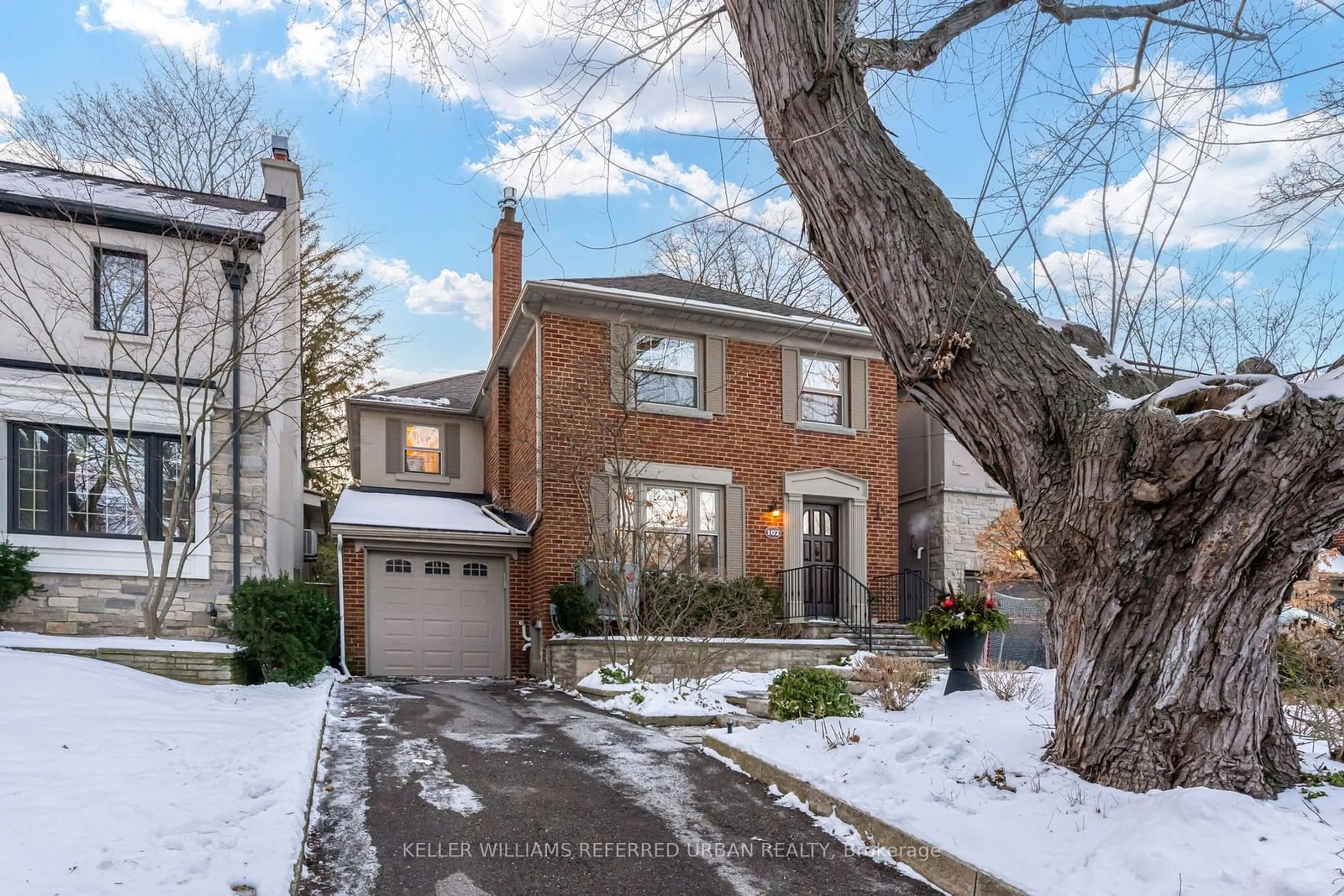 Home with brick exterior material, street for 102 Dunedin Dr, Toronto Ontario M8X 2K5