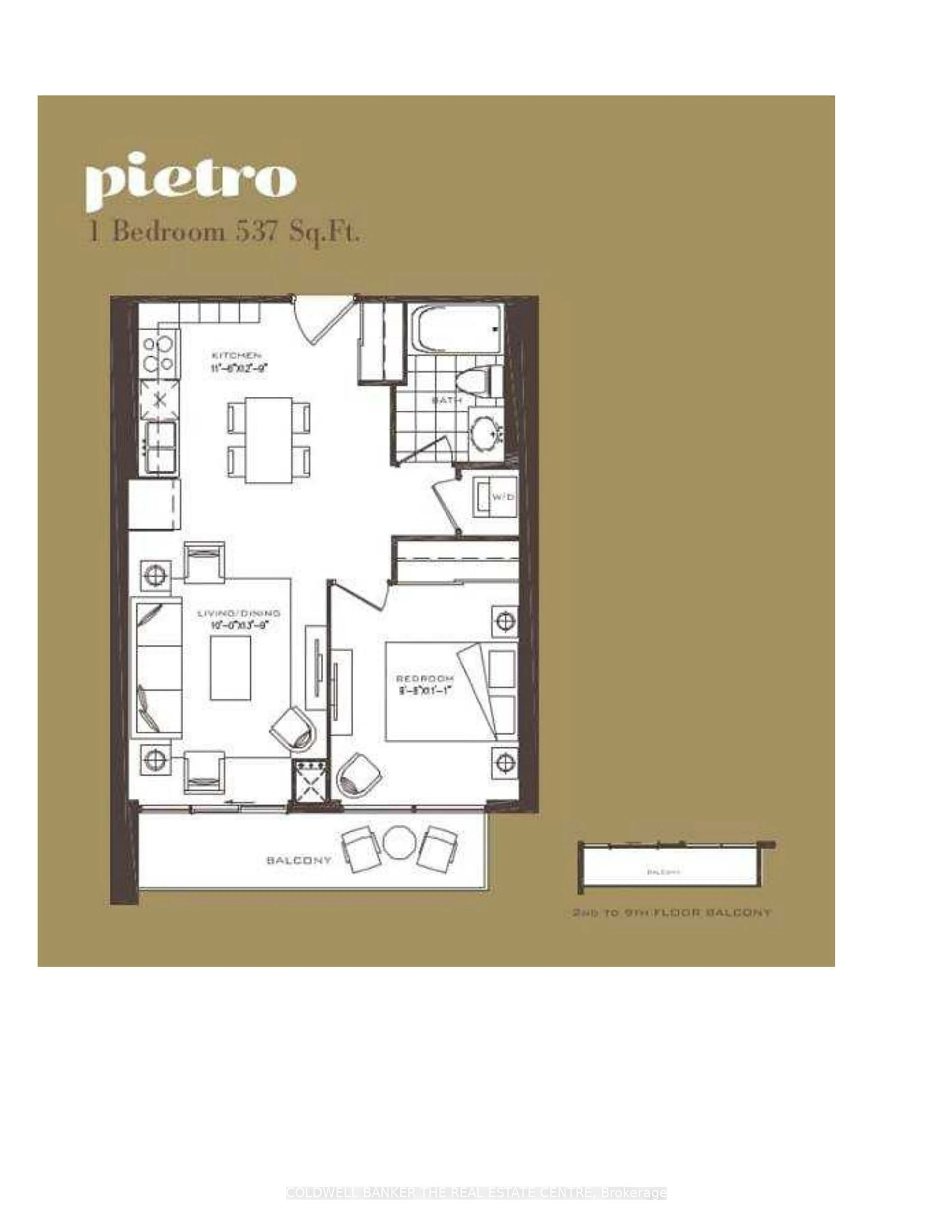 Floor plan for 830 Lawrence Ave #1209, Toronto Ontario M6A 1C3