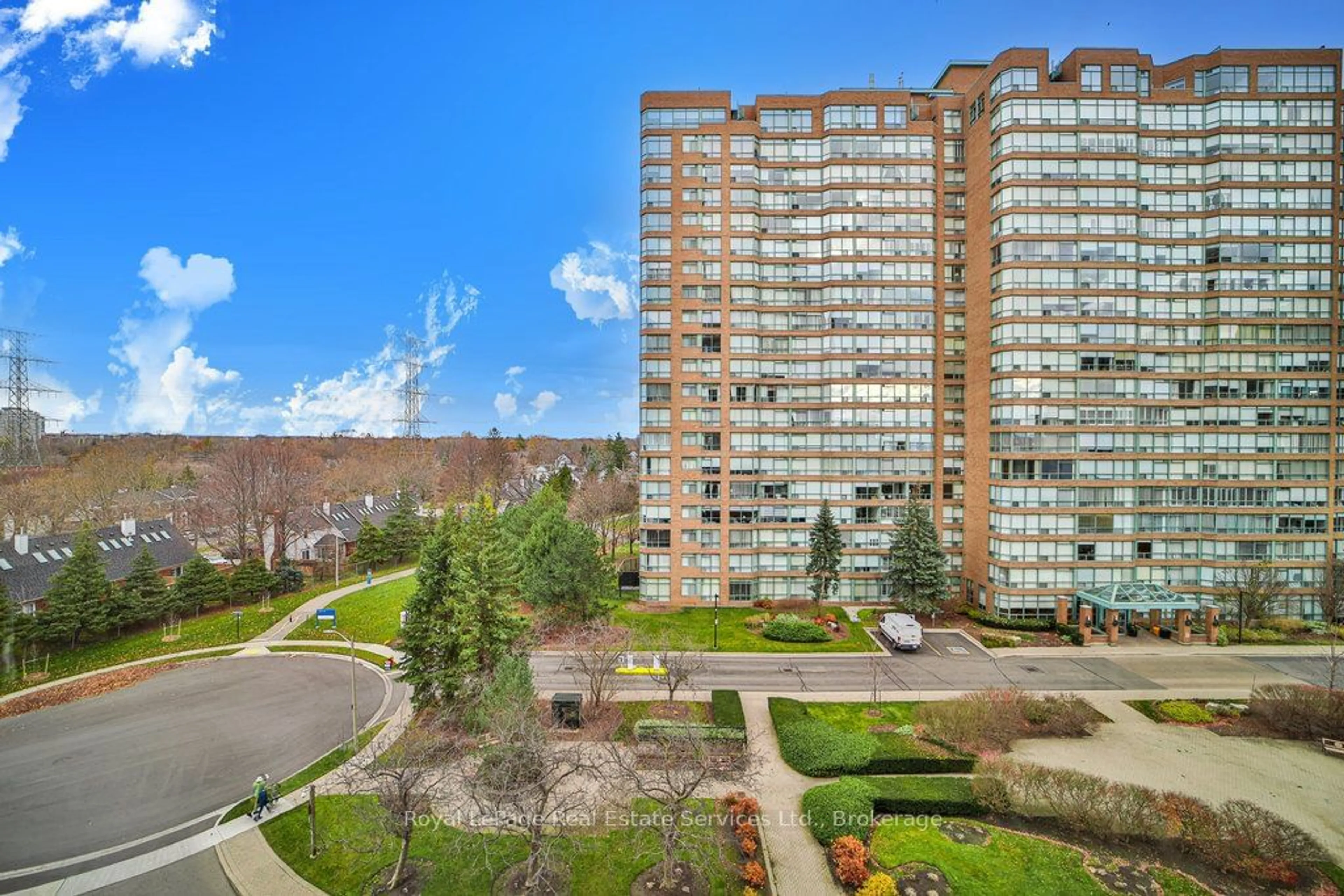 Patio, city buildings view from balcony for 1276 Maple Crossing Blvd #1208, Burlington Ontario L7S 2J9