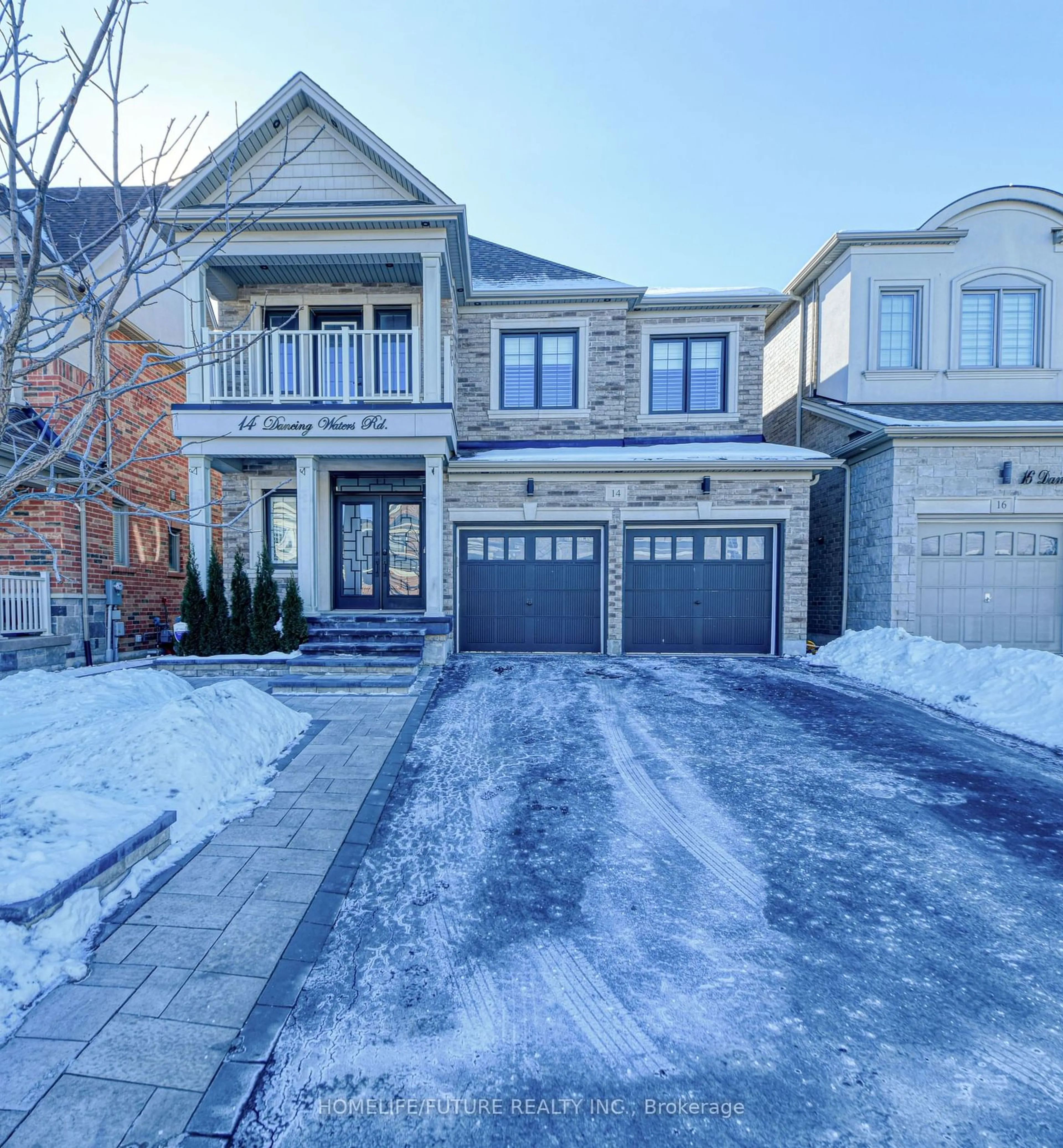 Home with brick exterior material, street for 14 Dancing Waters Rd, Brampton Ontario L6Y 6B5