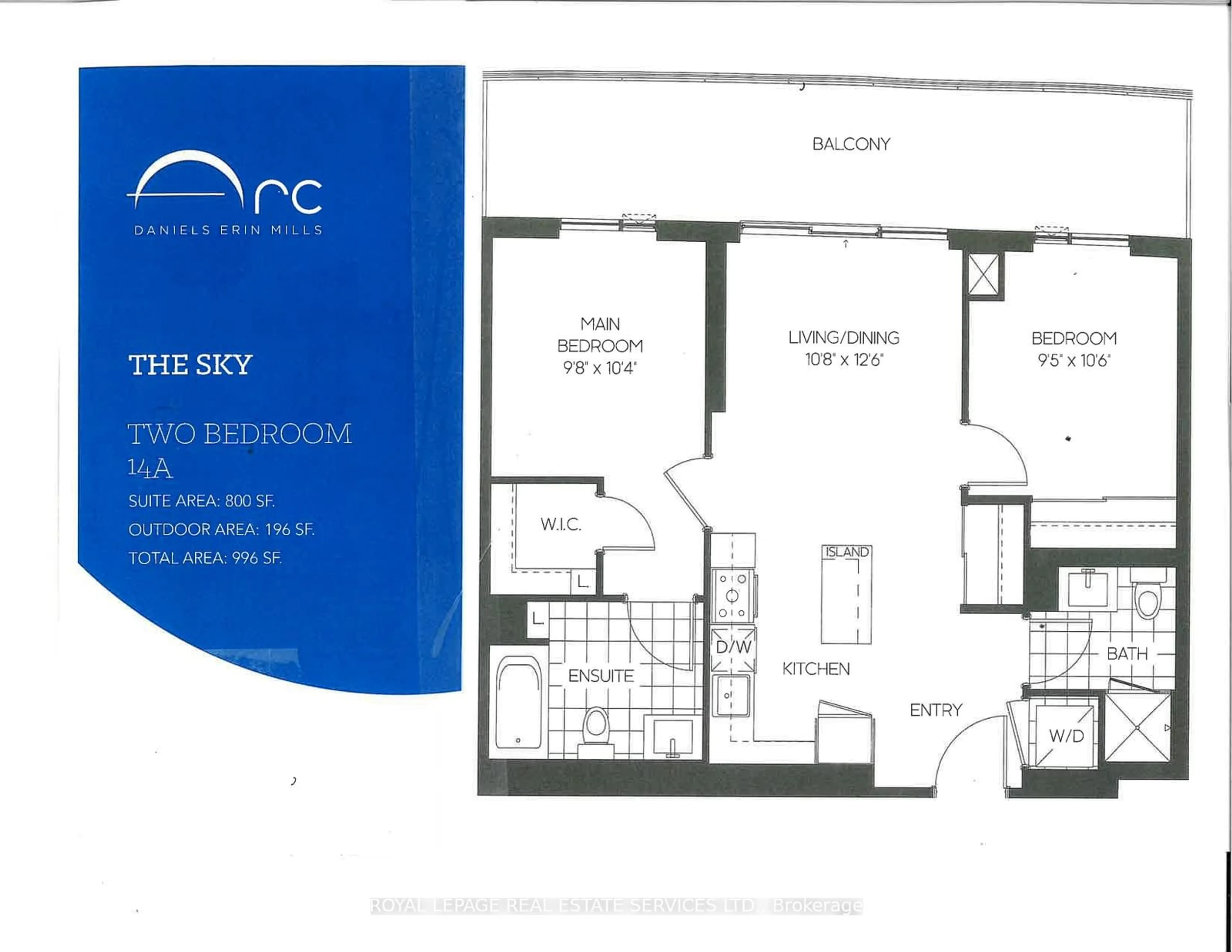 Floor plan for 2520 Eglinton Ave #914, Mississauga Ontario L5M 0Y4