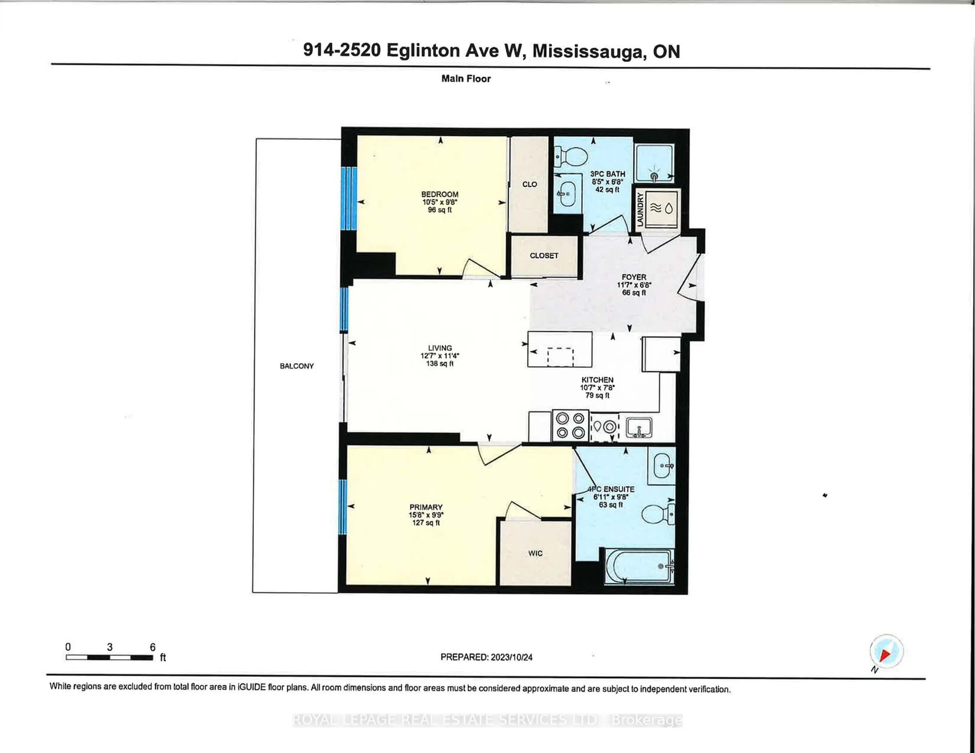 Floor plan for 2520 Eglinton Ave #914, Mississauga Ontario L5M 0Y4