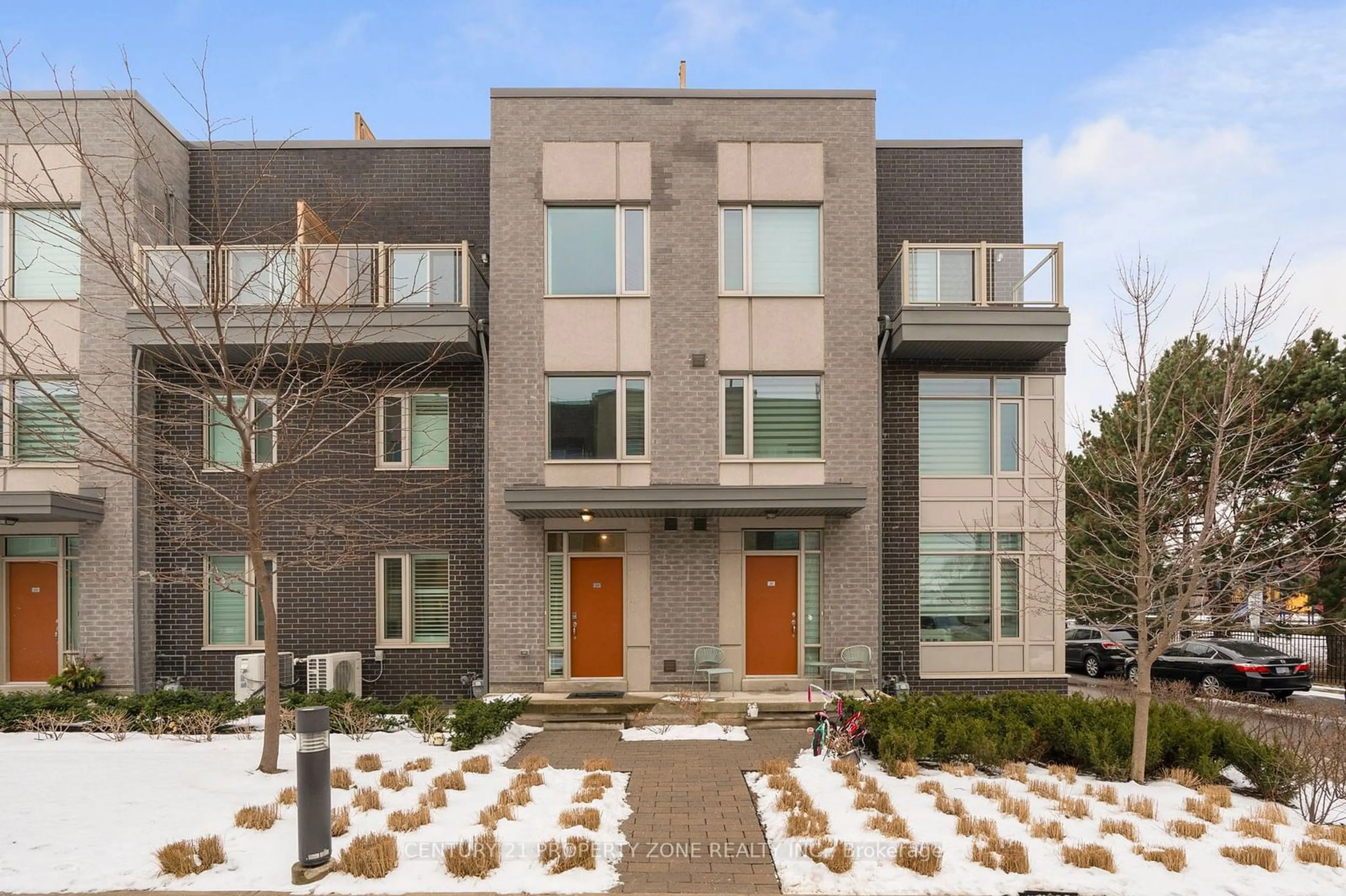 Home with brick exterior material, street for 18 Applewood Lane #24, Toronto Ontario M9C 0C1