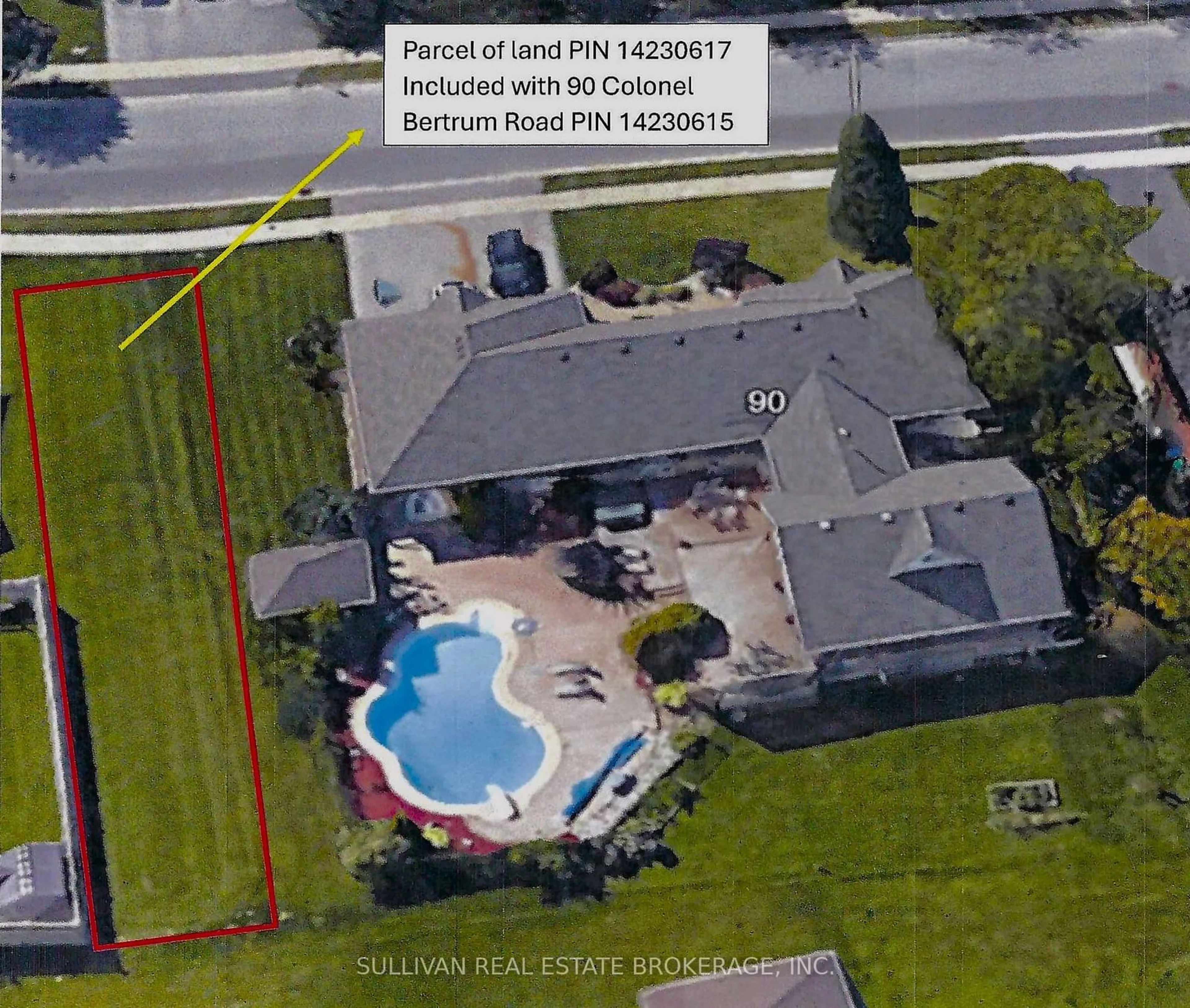 A pic from outside/outdoor area/front of a property/back of a property/a pic from drone, street for 90 Colonel Bertram Rd, Brampton Ontario L6Z 4T6