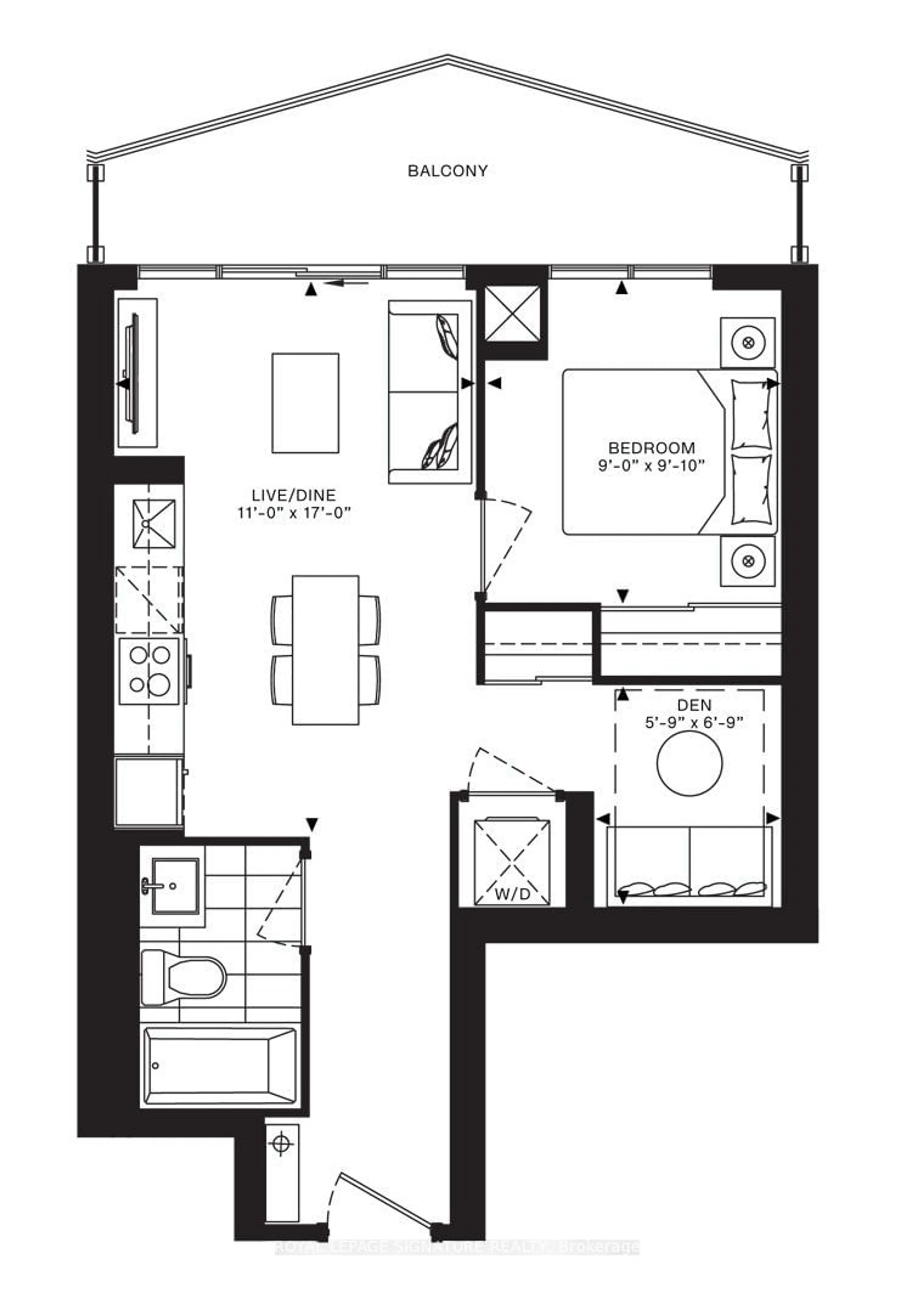 Floor plan for 36 Zorra St #1202, Toronto Ontario M8Z 0G5