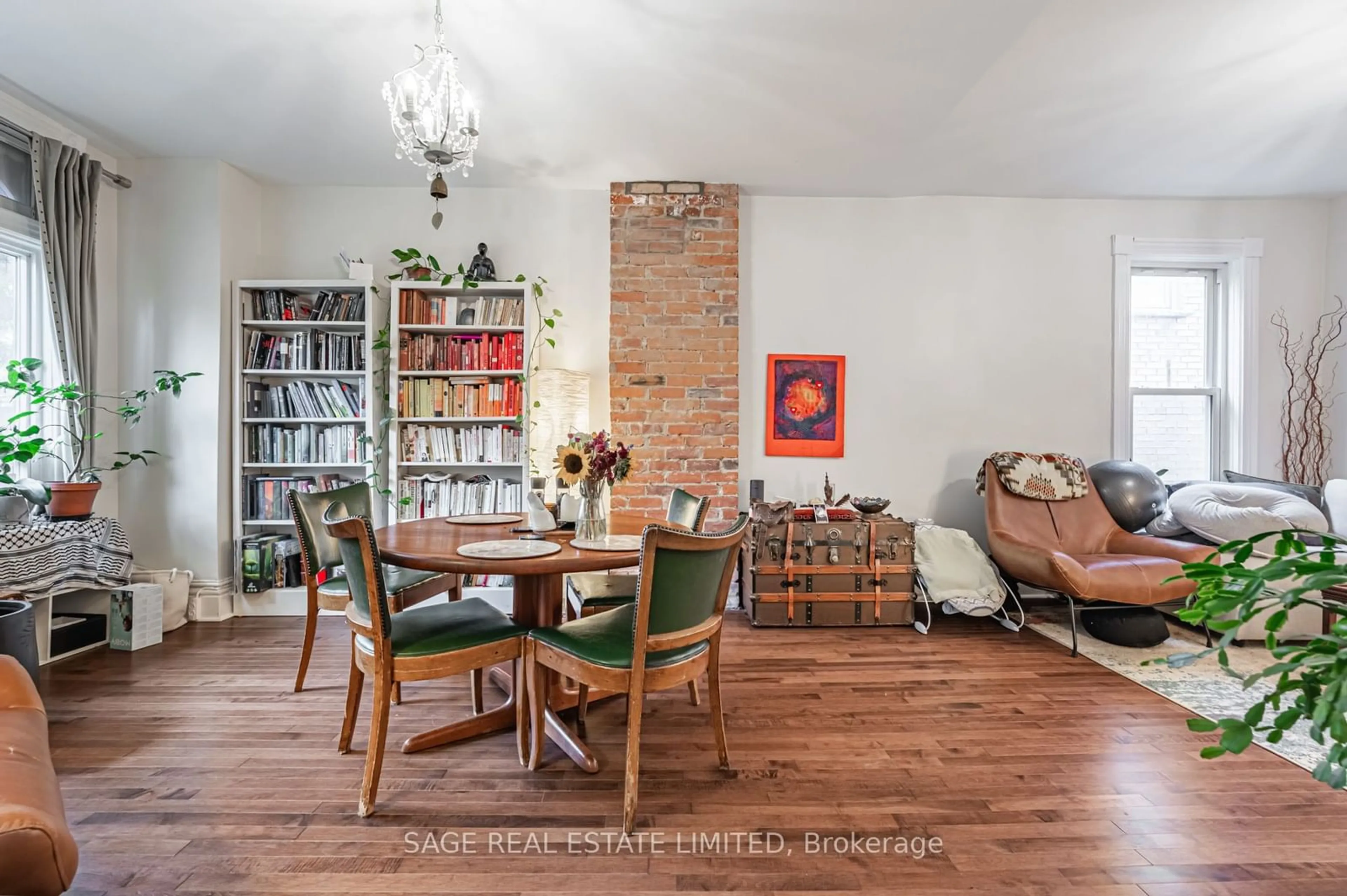 Dining room, wood/laminate floor for 37 Garden Ave, Toronto Ontario M6R 1H5