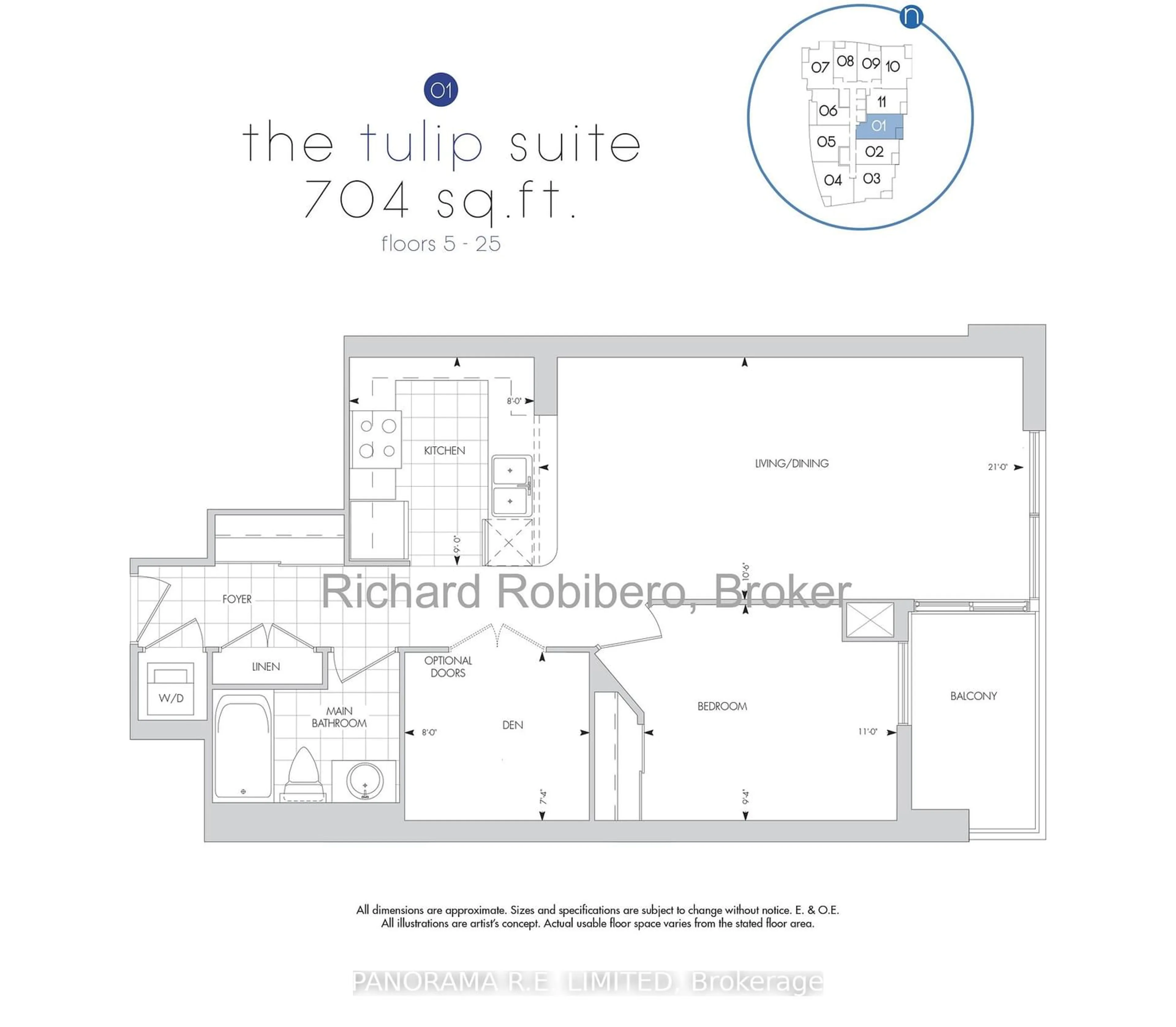 Floor plan for 235 Sherway Gardens Rd #2201, Toronto Ontario M9C 0A2