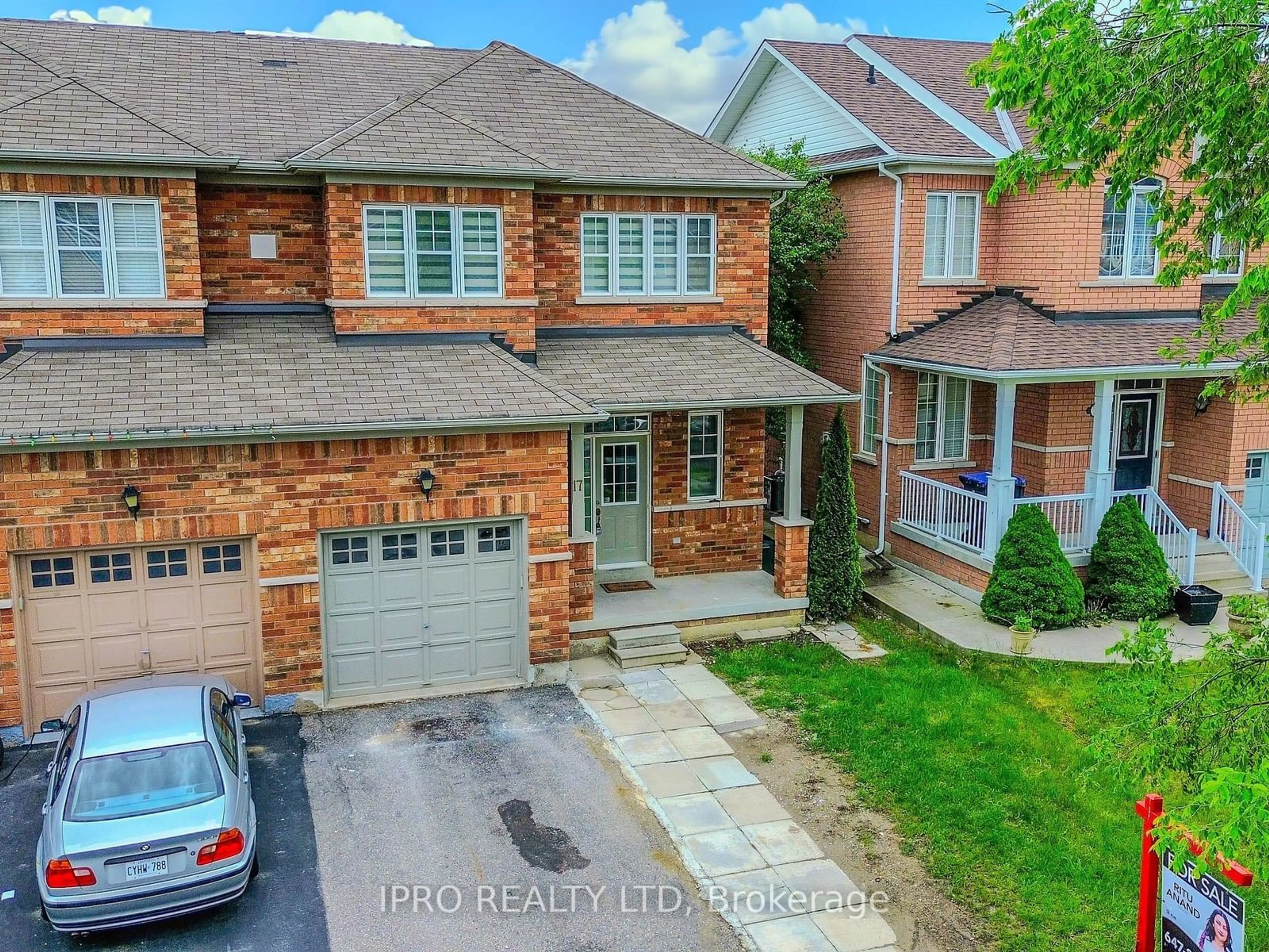 A pic from outside/outdoor area/front of a property/back of a property/a pic from drone, street for 17 Prudhomme Dr, Brampton Ontario L6R 0H2