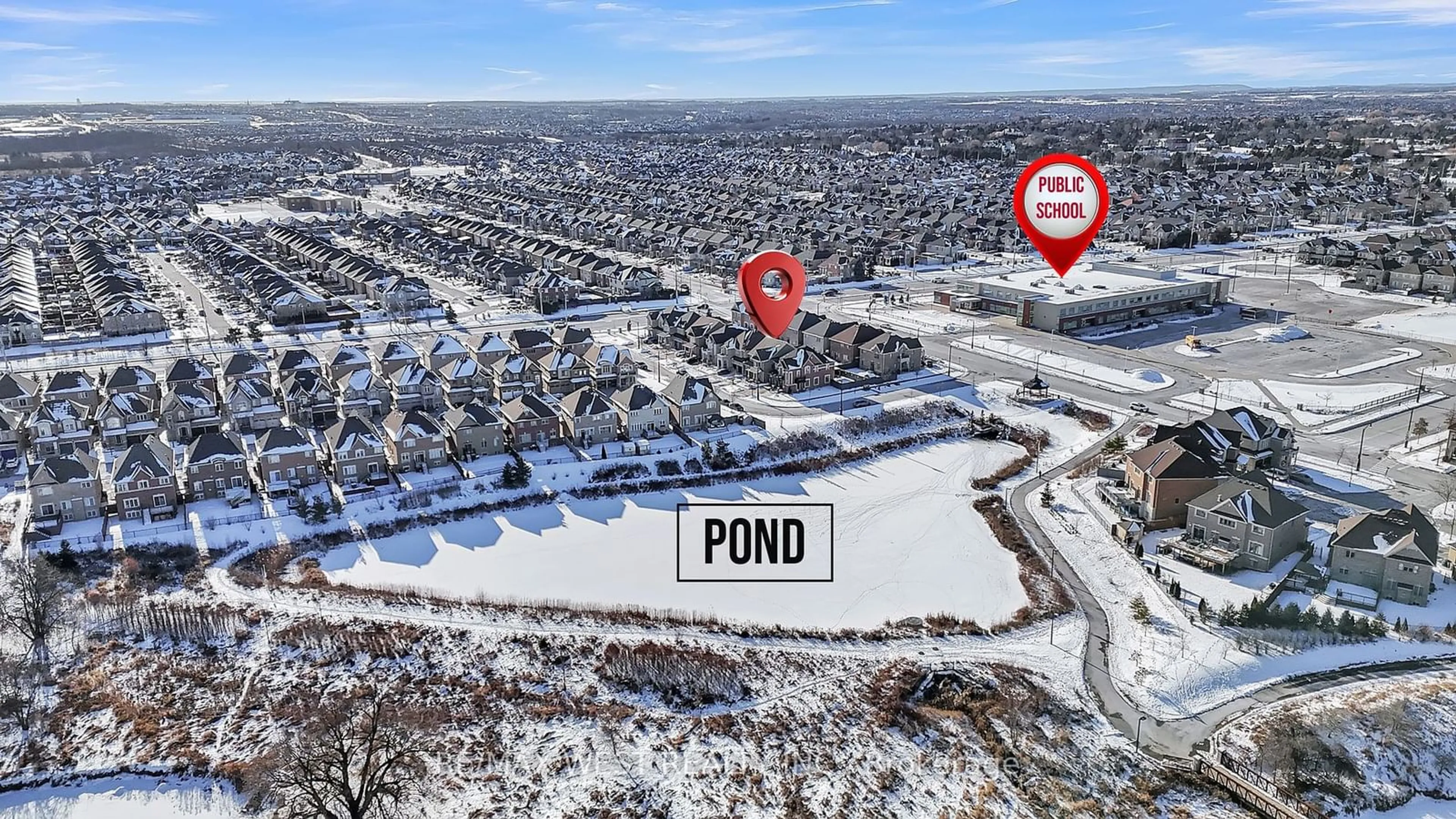 A pic from outside/outdoor area/front of a property/back of a property/a pic from drone, water/lake/river/ocean view for 84 Lone Rock Circ, Brampton Ontario L6P 0K4