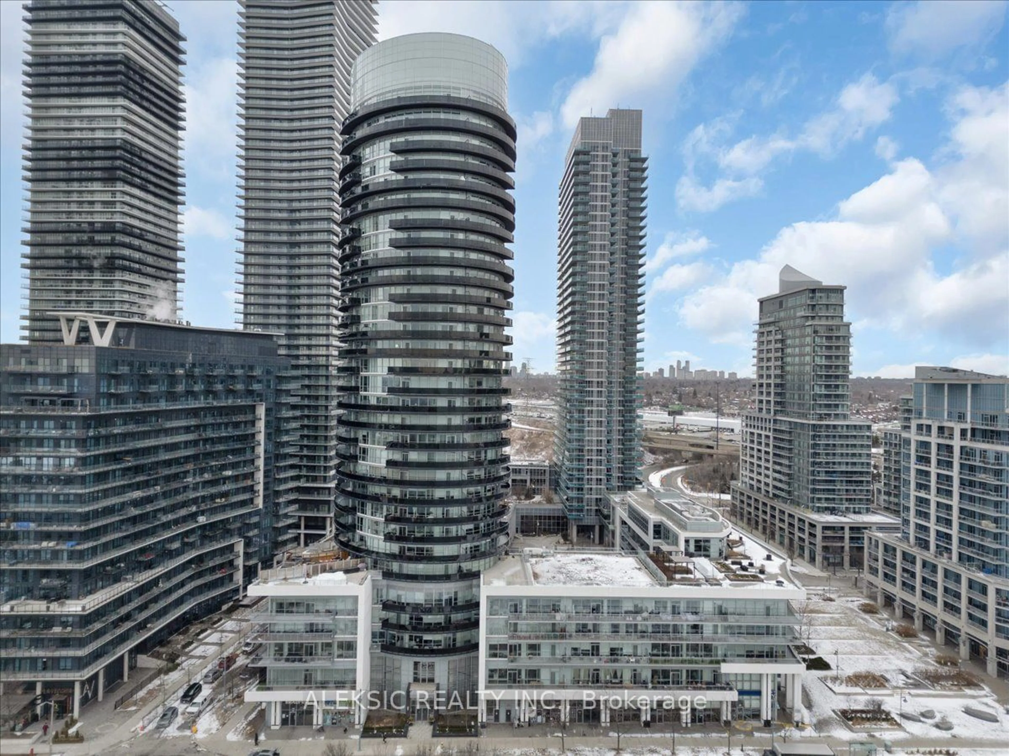 A pic from outside/outdoor area/front of a property/back of a property/a pic from drone, city buildings view from balcony for 80 Marine Parade Dr #235, Toronto Ontario M8V 0A3