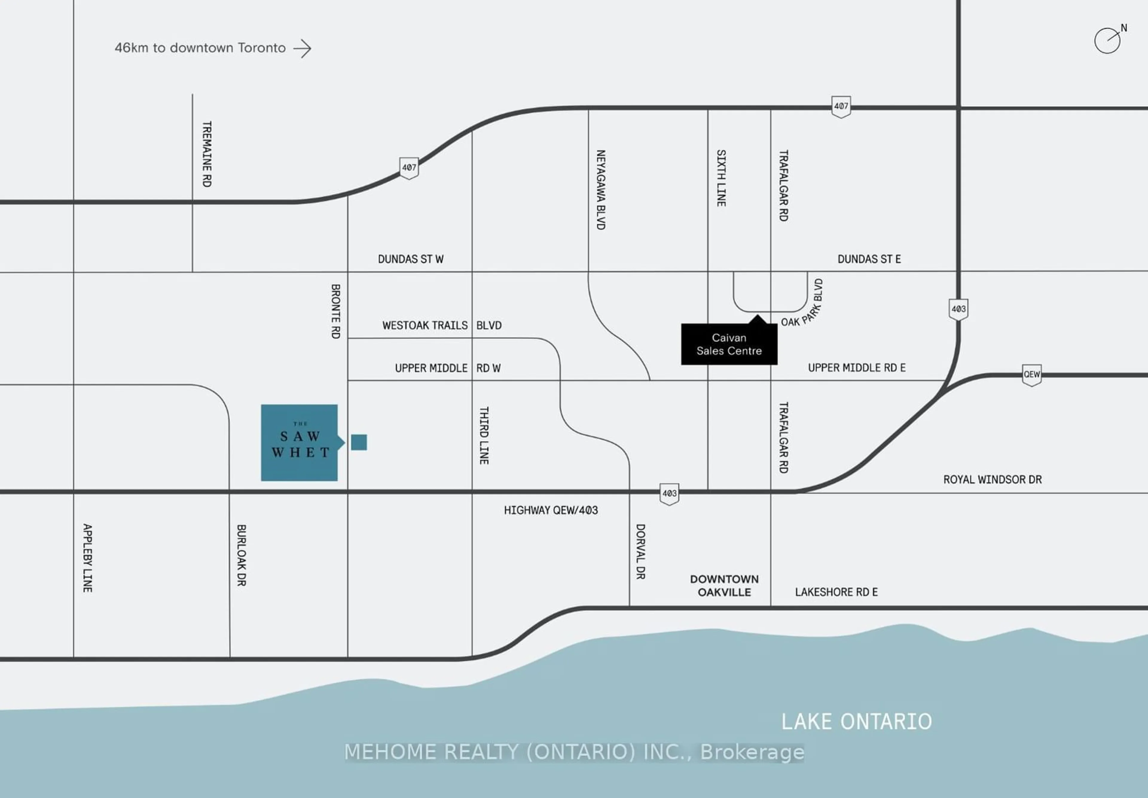 Picture of a map for 2501 SAW WHET Blvd #311, Oakville Ontario L6M 5N2