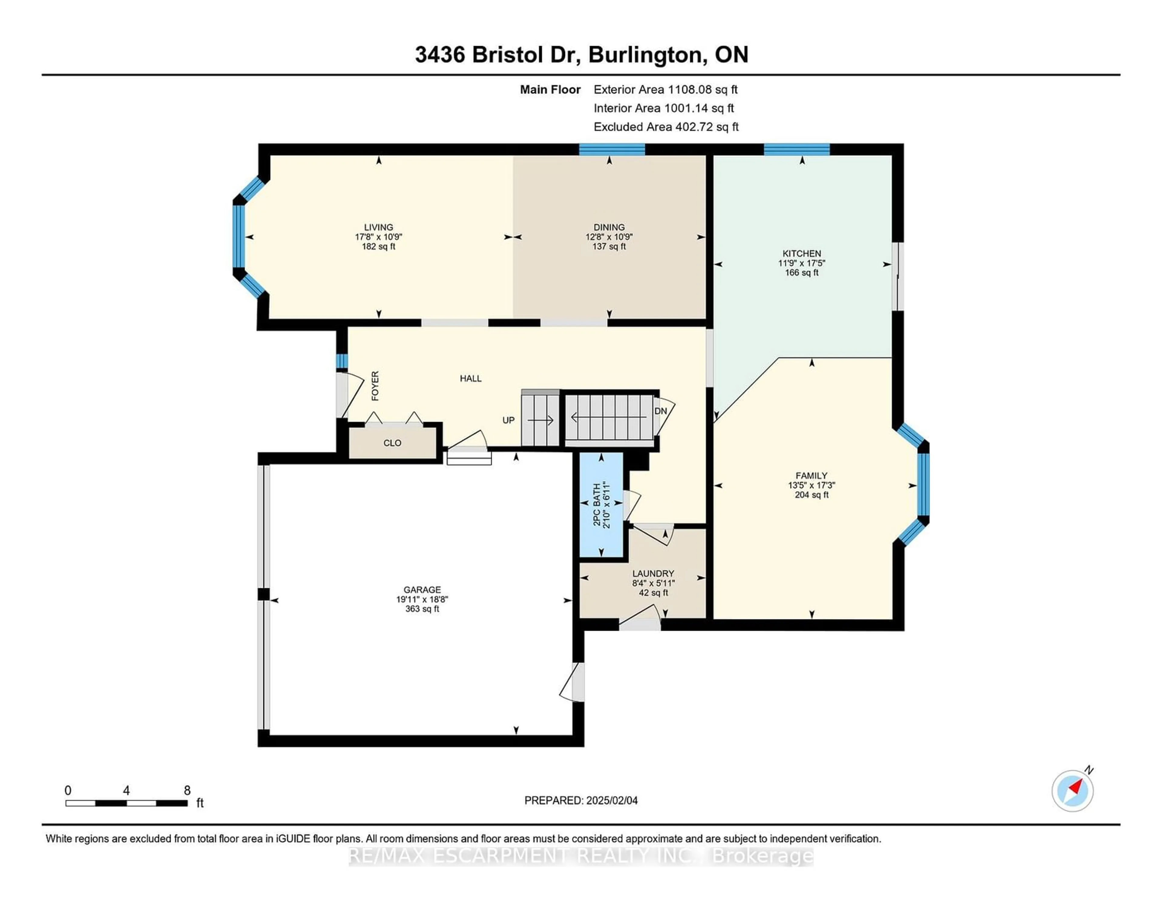 Floor plan for 3436 BRISTOL Dr, Burlington Ontario L7M 1Z1