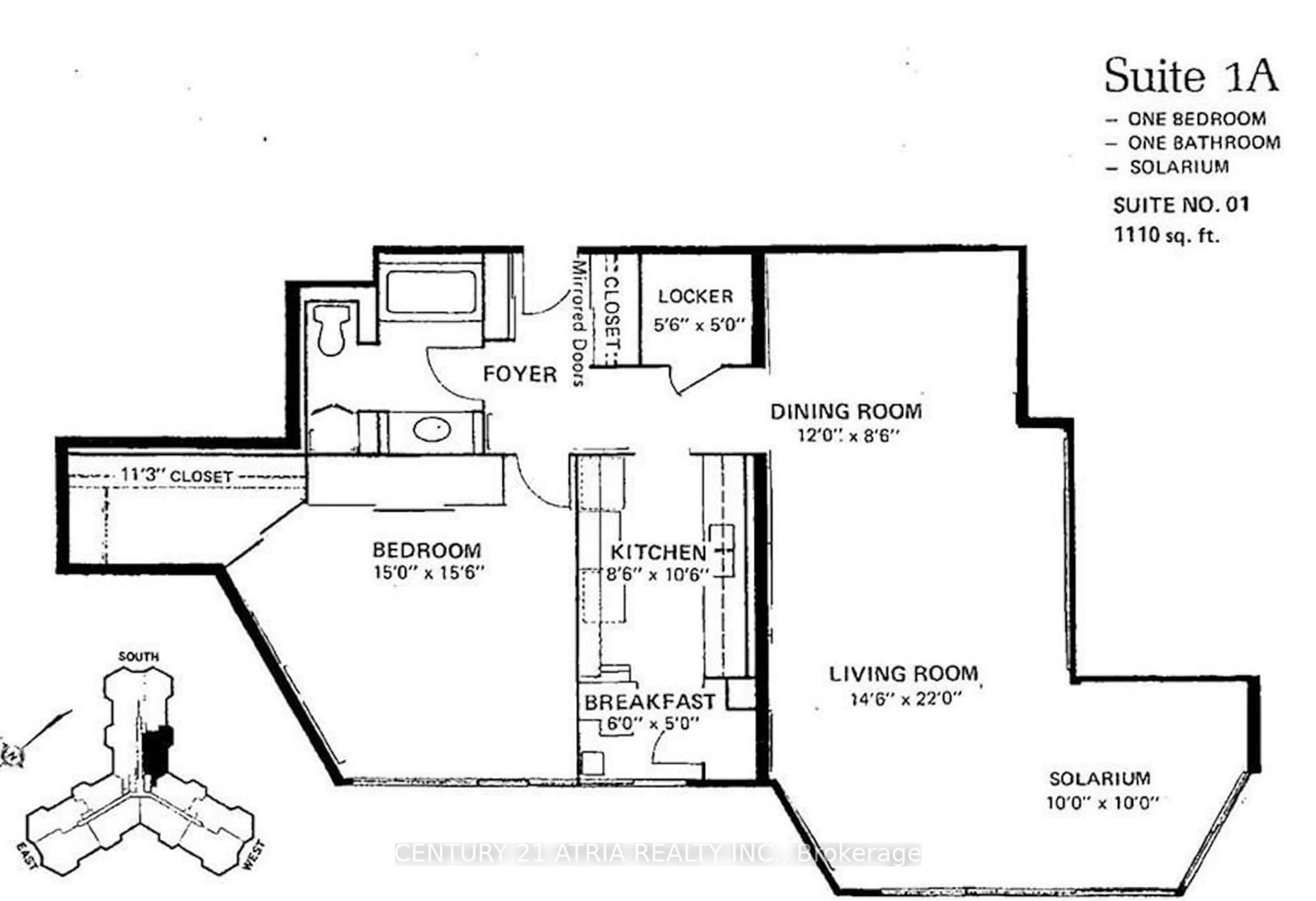 Floor plan for 1300 Bloor St #701, Mississauga Ontario L4Y 3Z2