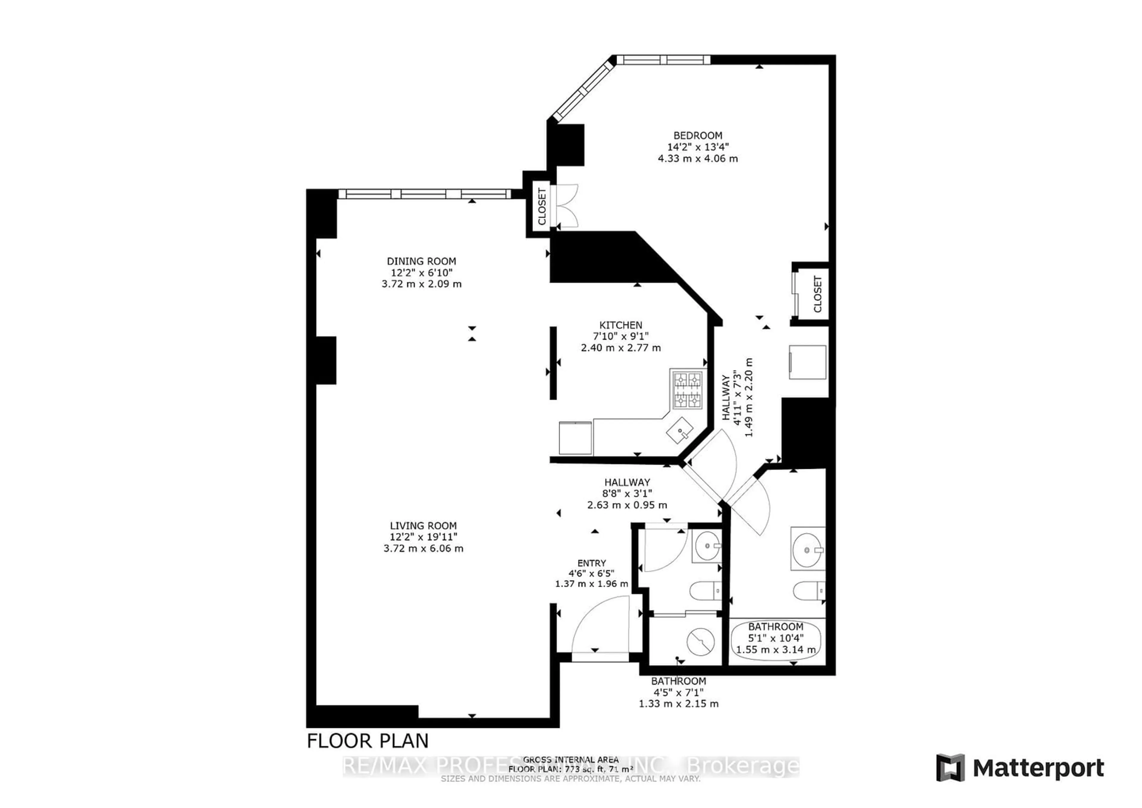 Floor plan for 41 Markbrooke Lane #PH10, Toronto Ontario M9V 5E6