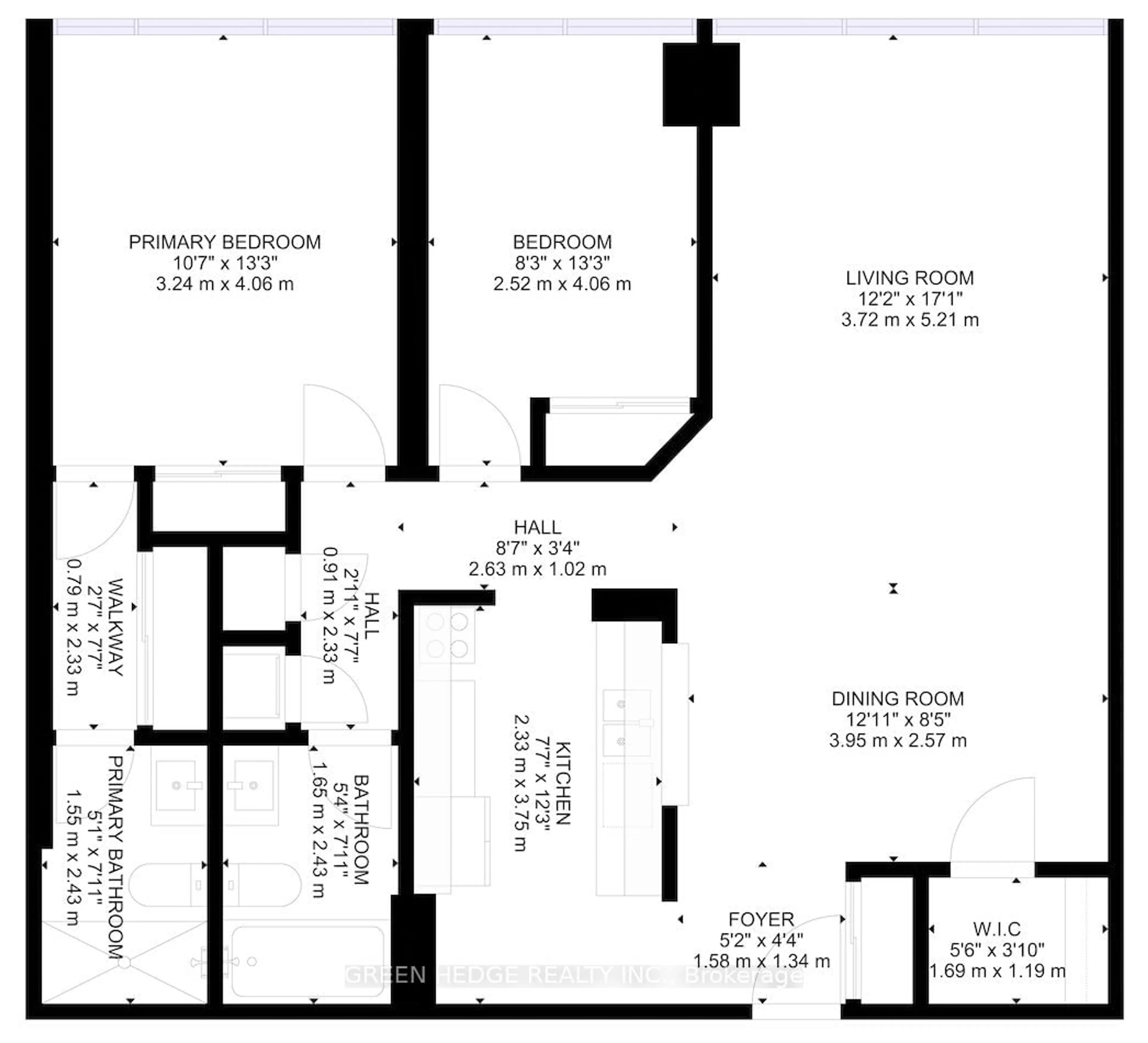 Floor plan for 25 Trailwood Dr #707, Mississauga Ontario L4Z 3K9