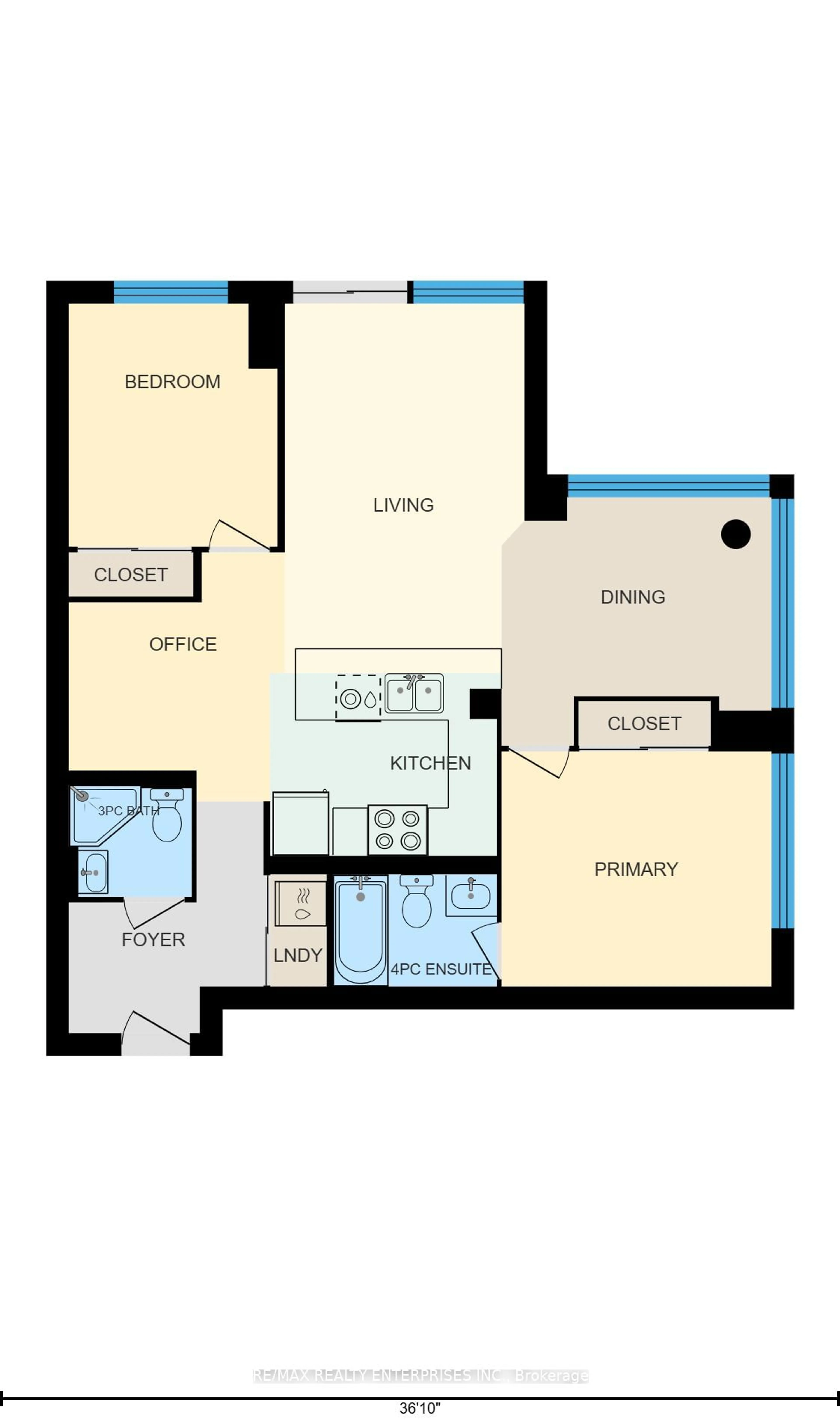 Floor plan for 1940 Ironstone Dr #1504, Burlington Ontario L7L 0E4