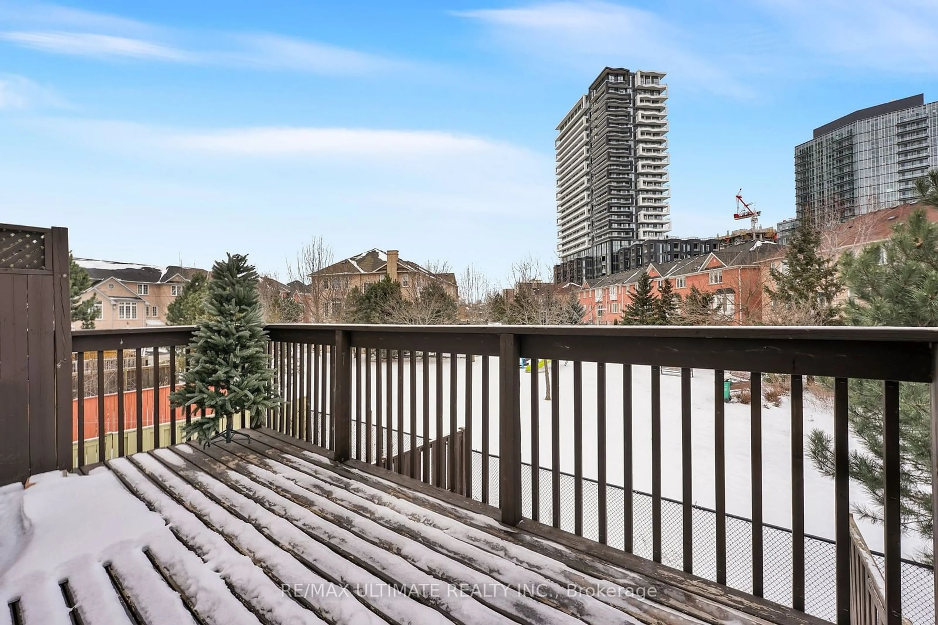 Balcony in the apartment, city buildings view from balcony for 73 Bernard Ave, Brampton Ontario L6Y 5S4