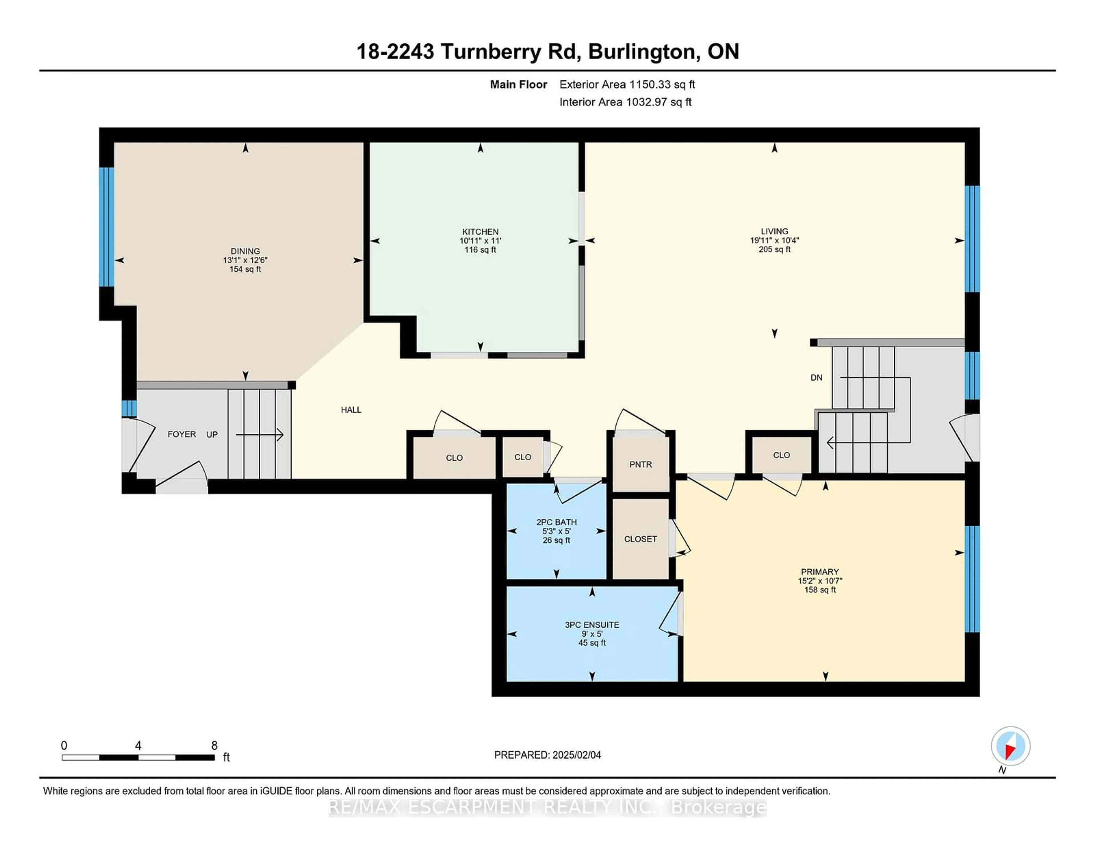 Floor plan for 2243 TURNBERRY Rd #18, Burlington Ontario L7M 4Y4