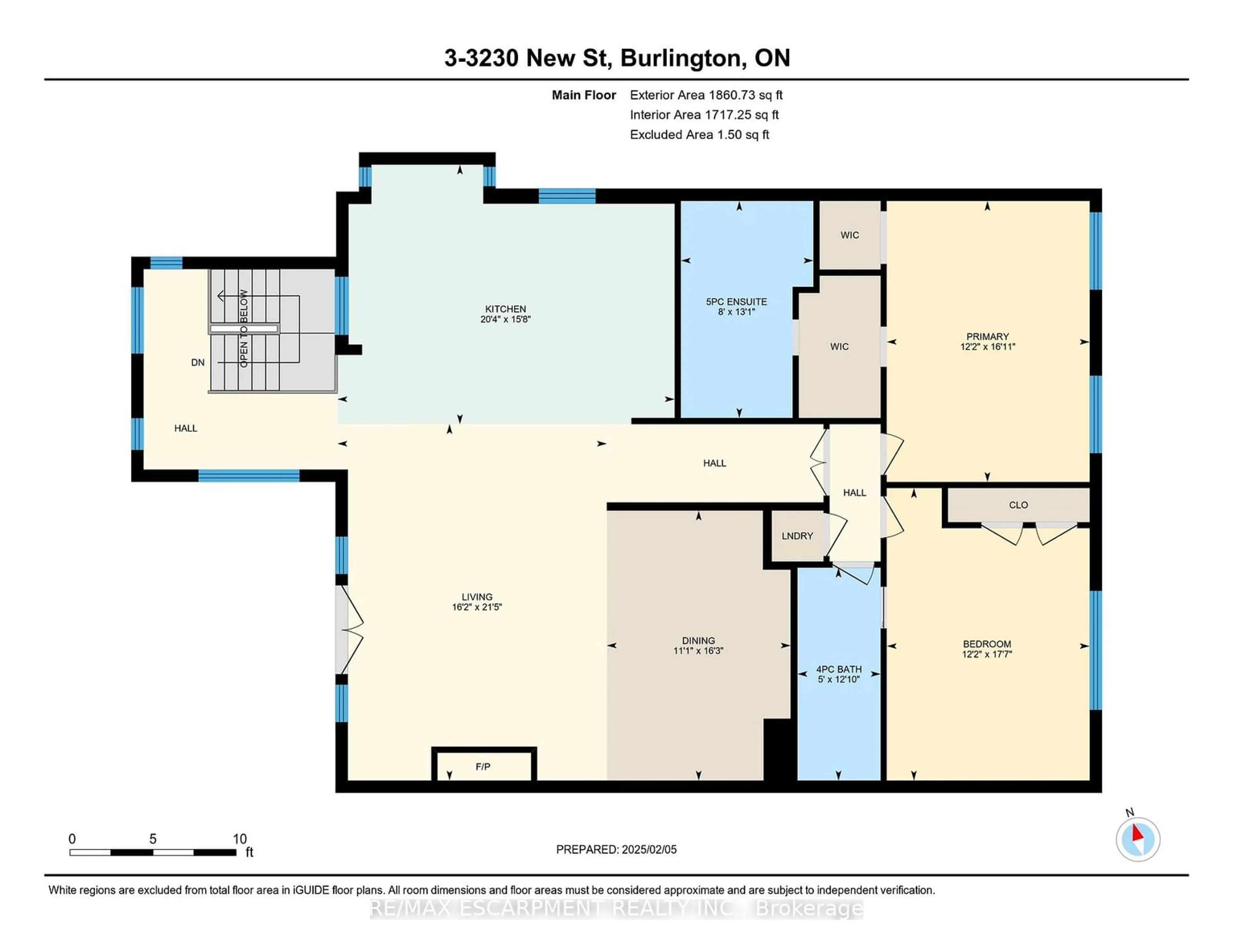 Floor plan for 3230 New St #3, Burlington Ontario L7N 1M8