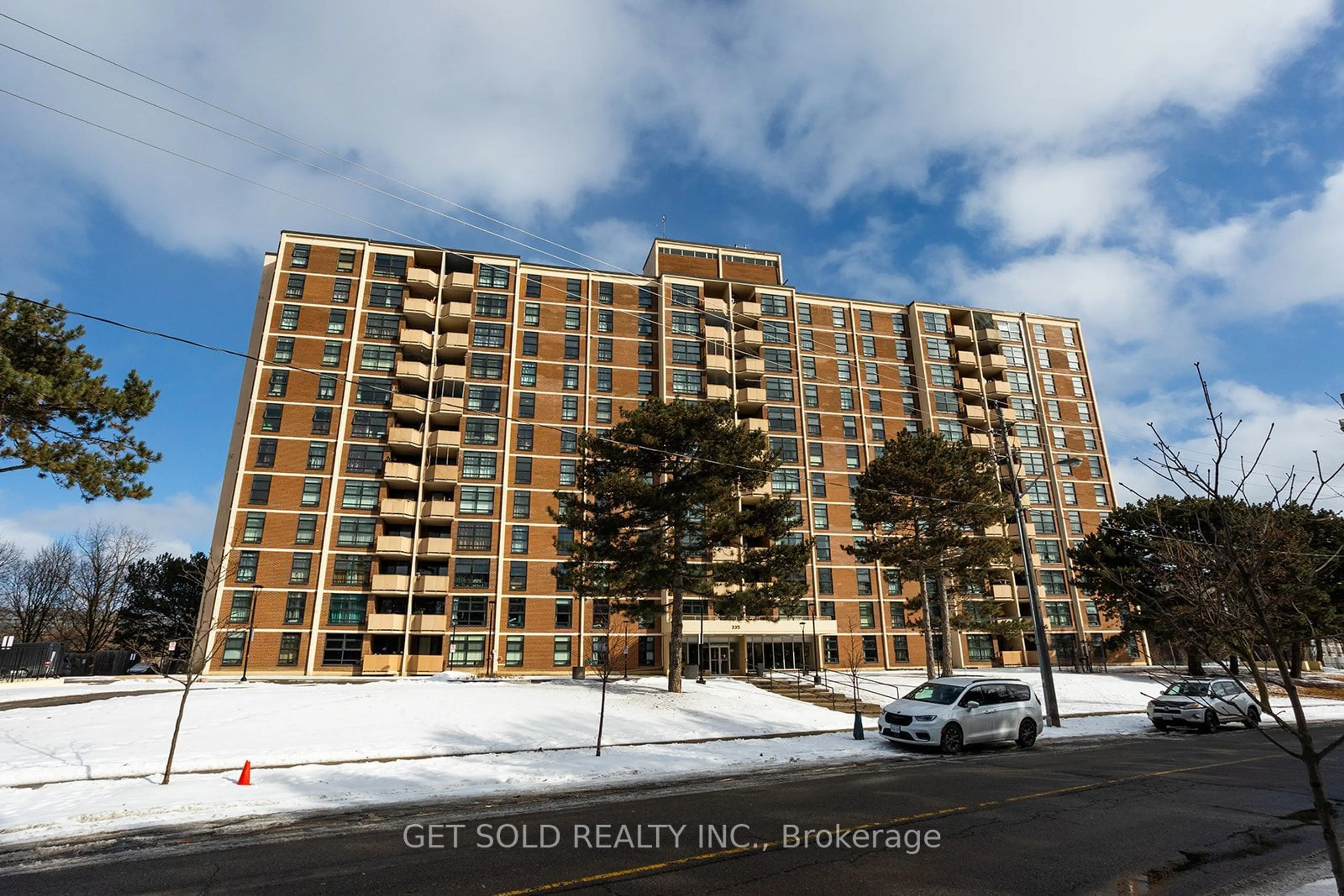 A pic from outside/outdoor area/front of a property/back of a property/a pic from drone, unknown for 335 Driftwood Ave #1109, Toronto Ontario M3N 2P3