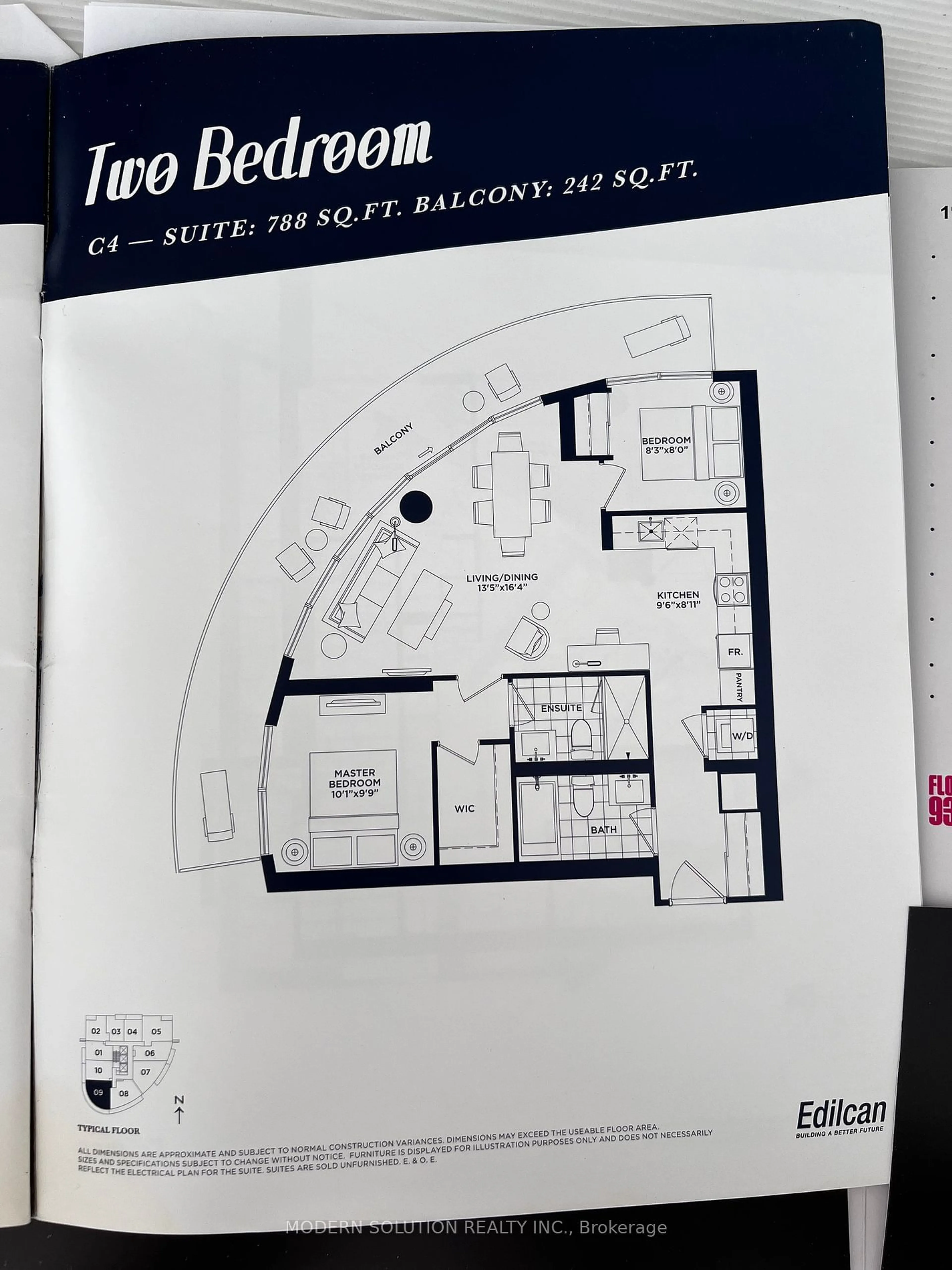 Floor plan for 30 Gibbs Rd #1709, Toronto Ontario M9B 0E4