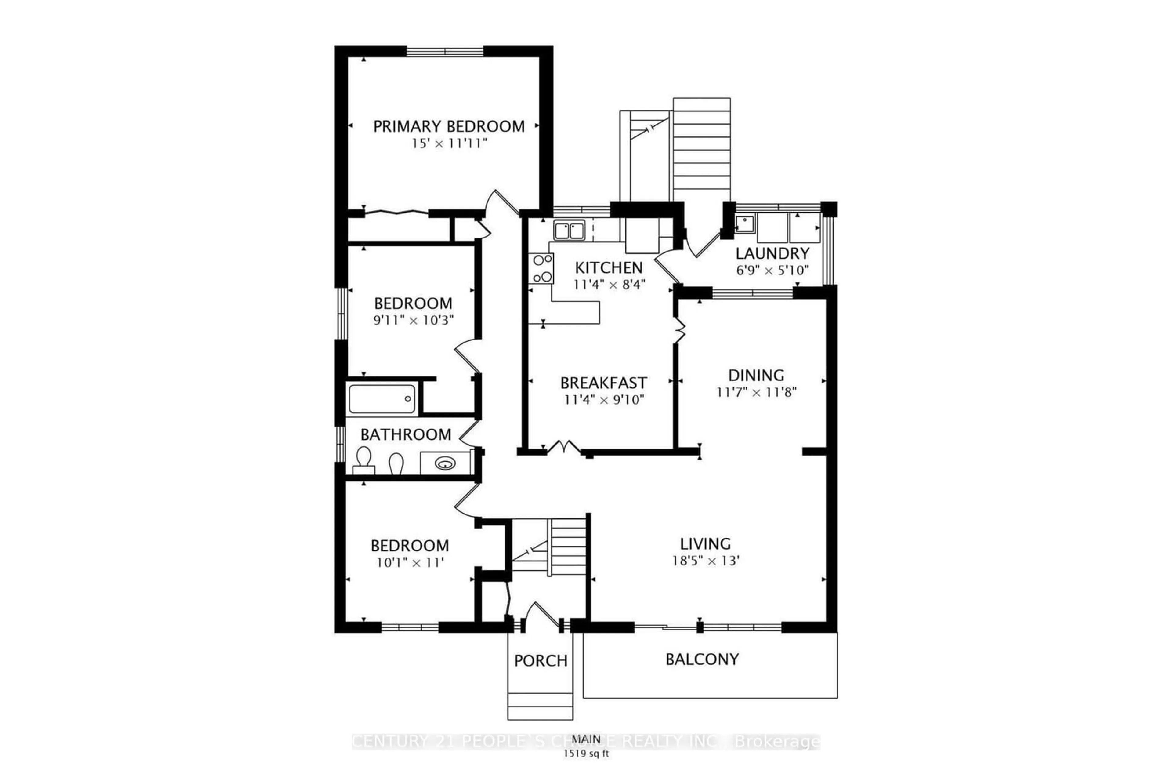 Floor plan for 7 Riverside Dr, Toronto Ontario M9L 1J1