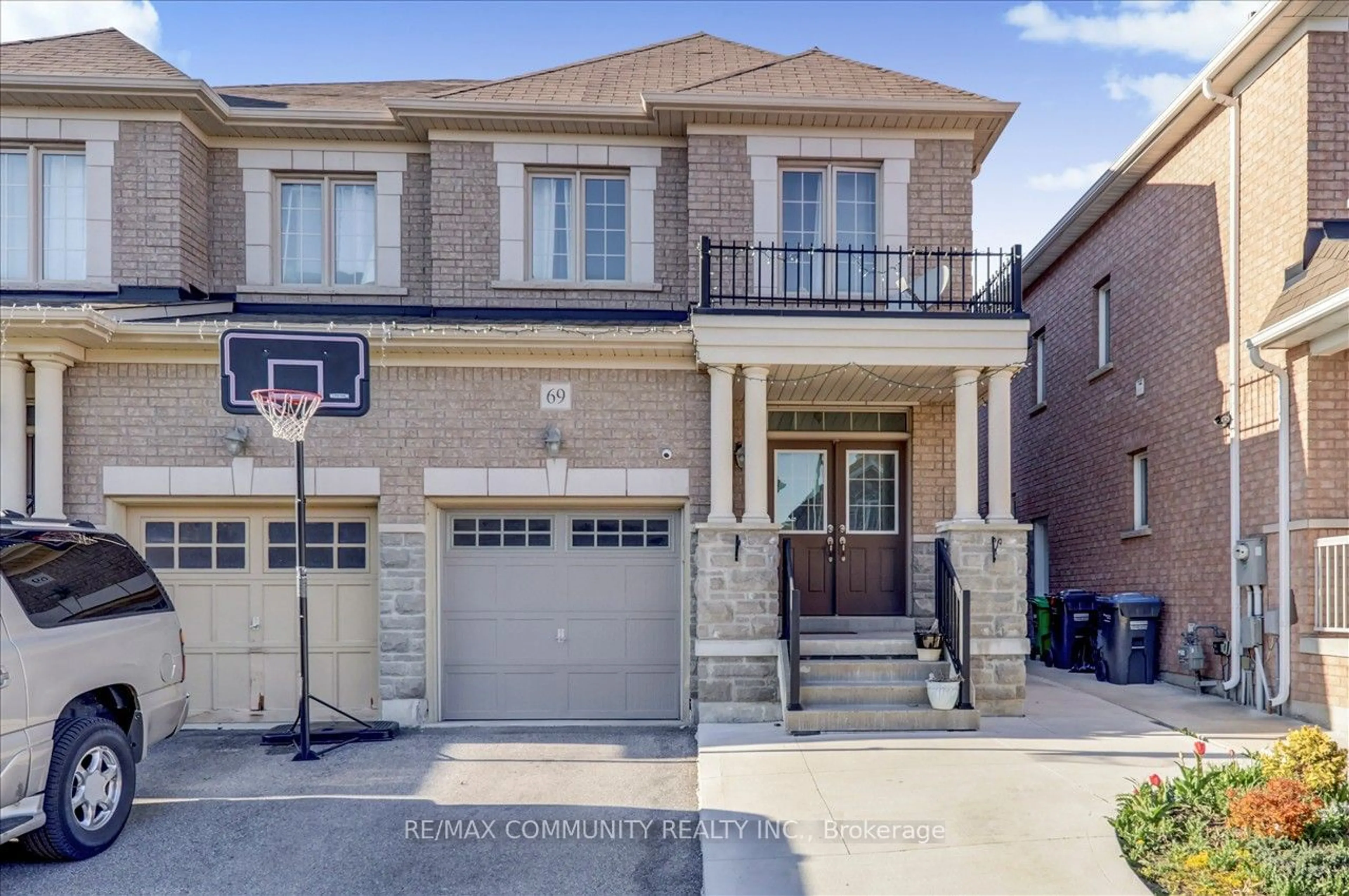 Home with brick exterior material, street for 69 Clearfield Dr, Brampton Ontario L6P 3J4