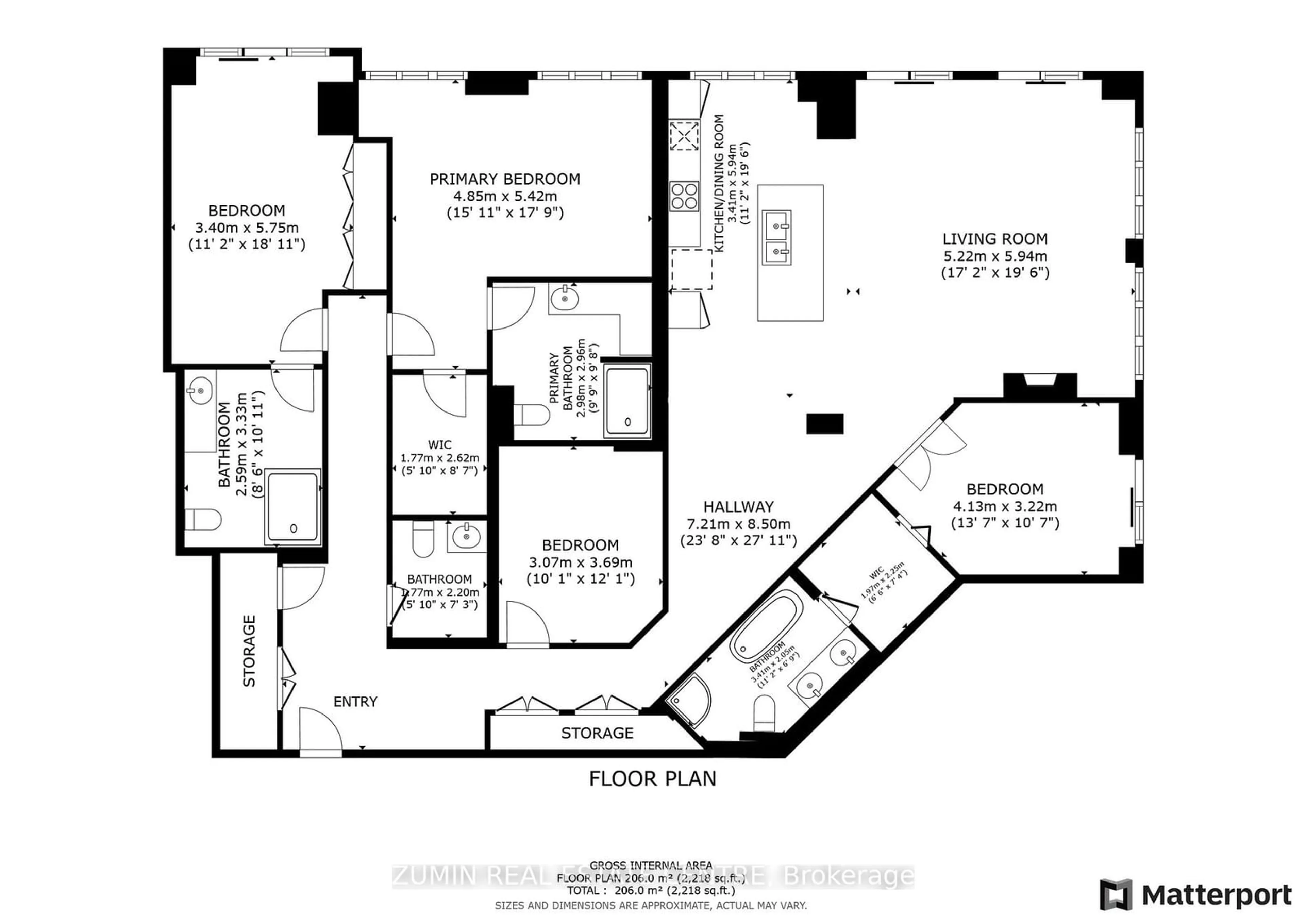 Floor plan for 205 Lakeshore Rd #409, Oakville Ontario L6K 0H8