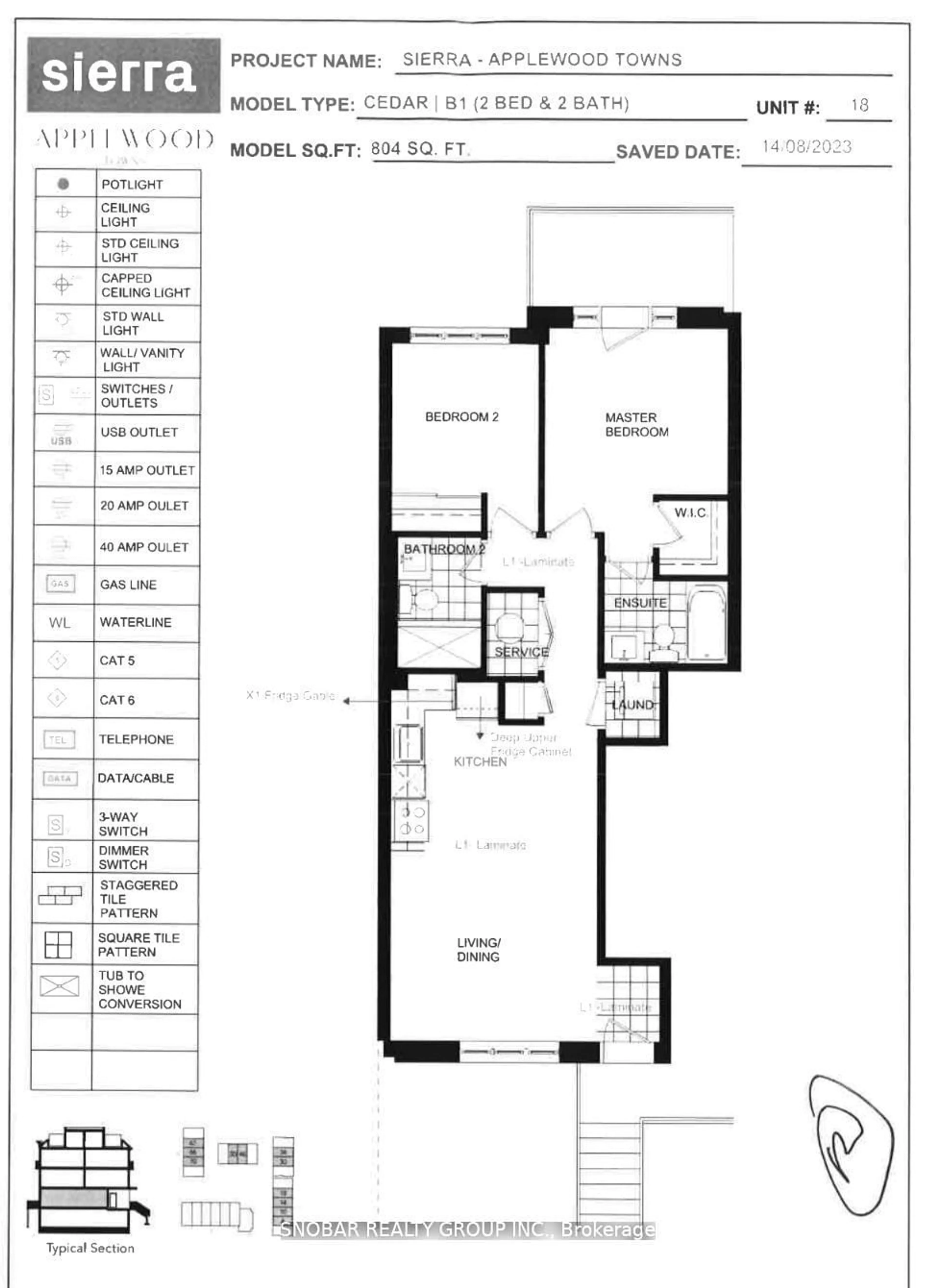 Floor plan for 4015 Hickory Dr #TH18, Mississauga Ontario L4W 1L1