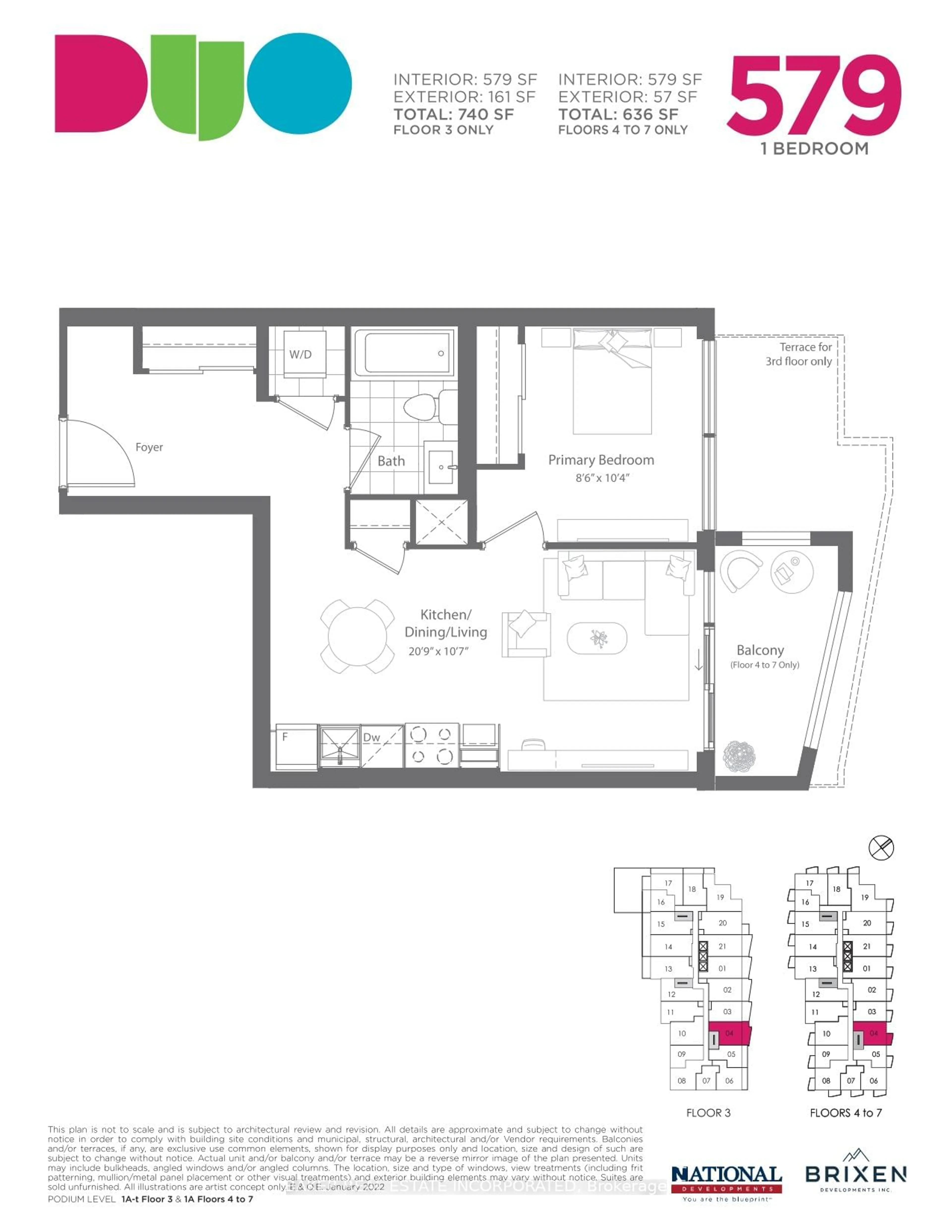 Floor plan for 260 Malta Ave #704, Brampton Ontario L6Y 0B5