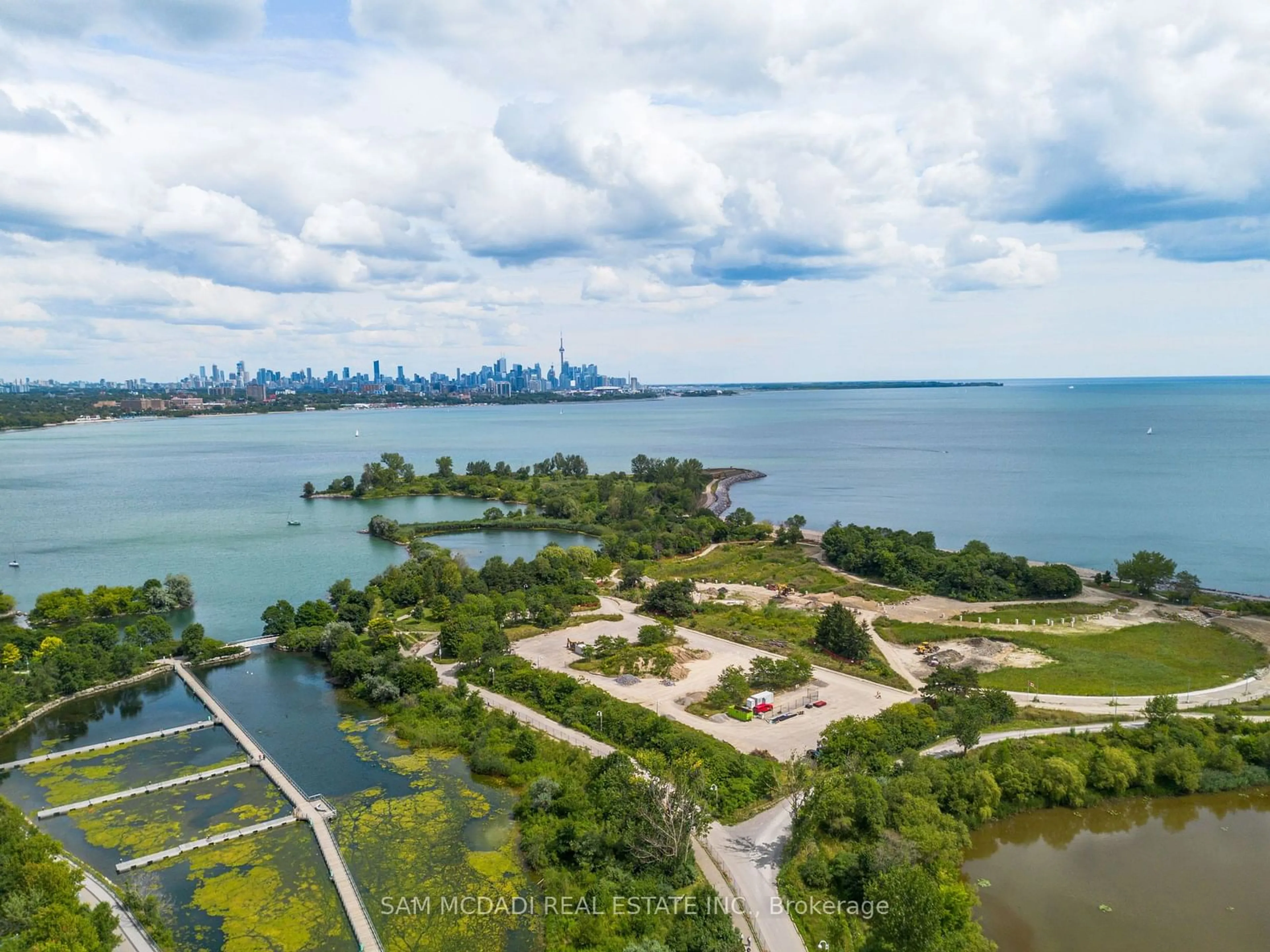 A pic from outside/outdoor area/front of a property/back of a property/a pic from drone, water/lake/river/ocean view for 20 Shore Breeze Dr #3702, Toronto Ontario M8V 0C7