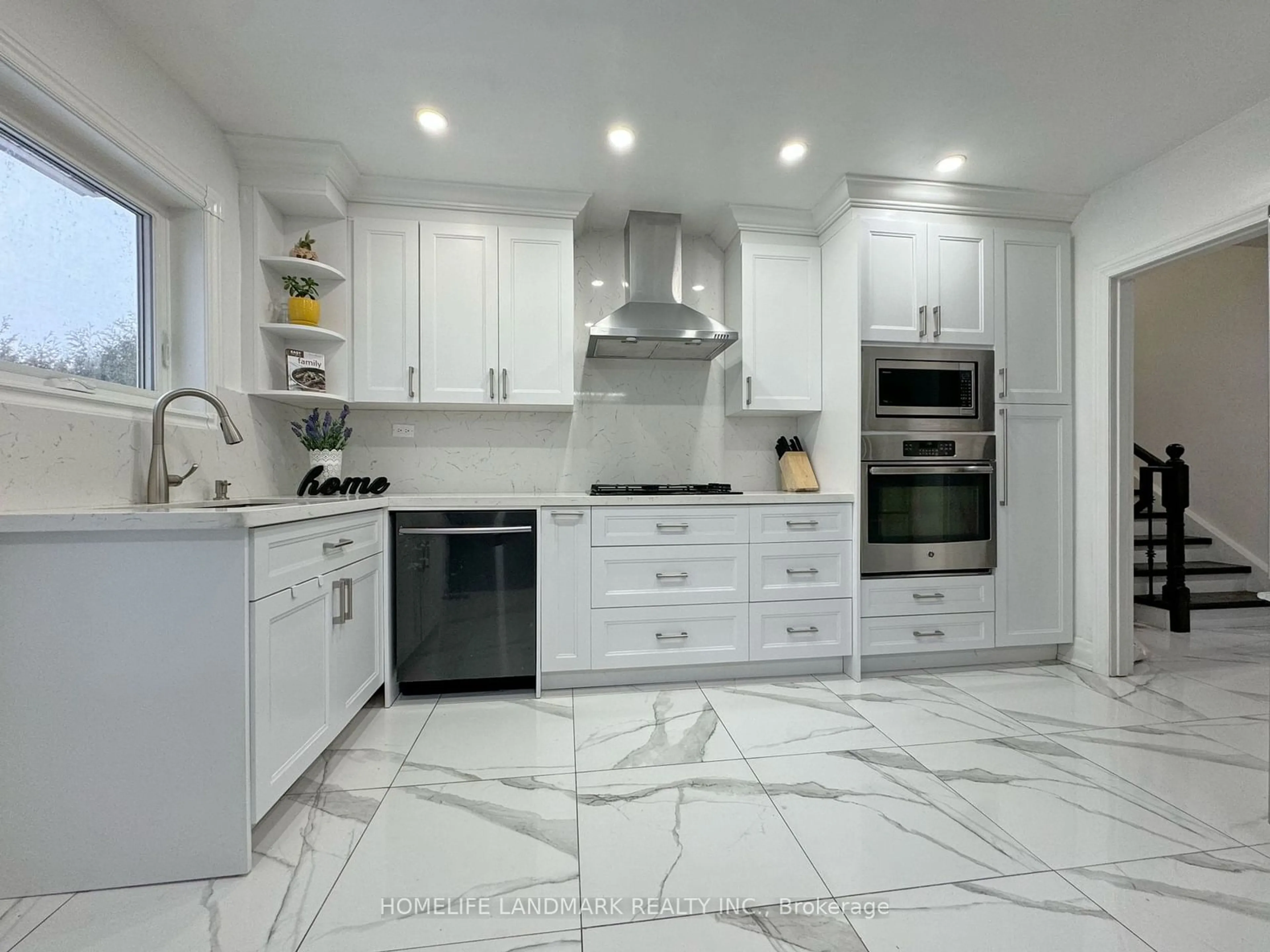 Contemporary kitchen, ceramic/tile floor for 1553 Ogden Ave, Mississauga Ontario L5E 2H9